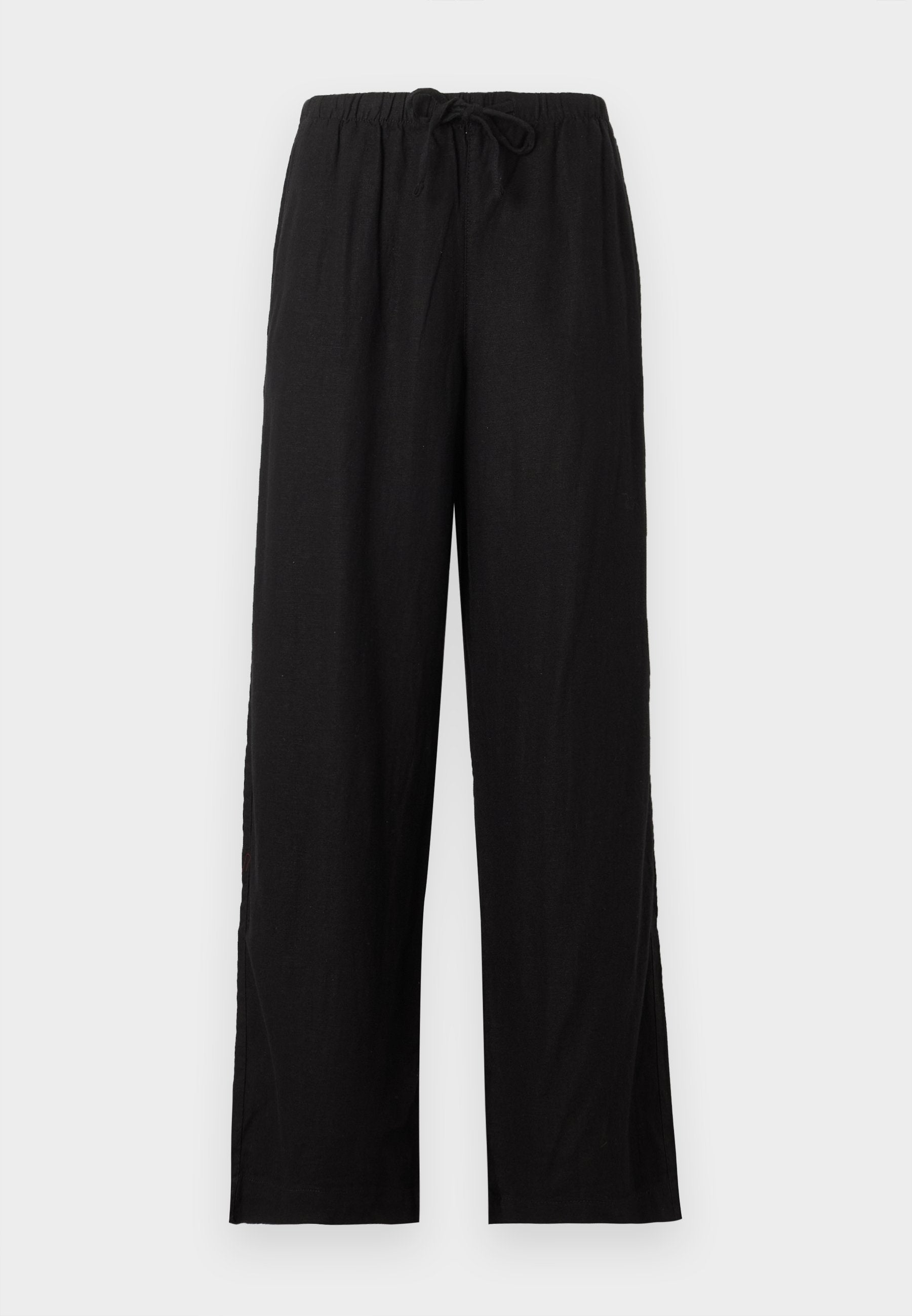 WIDE LEG - Trousers - black