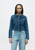 CROPPED JACKET  - Denim jacket - indigo park