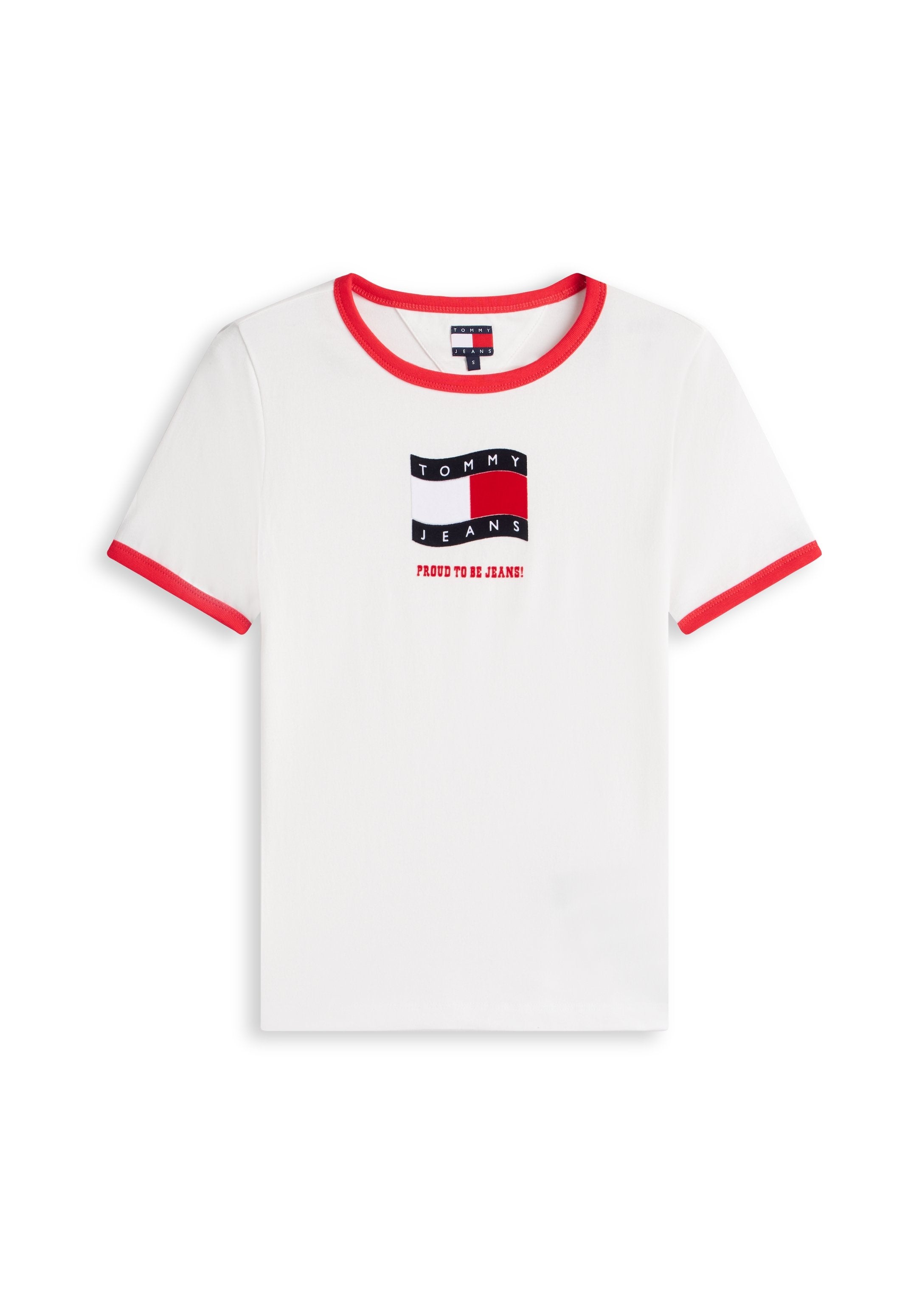 WAVY FLAG CONTRAST RINGER T-SHIRT - Print T-shirt - ecru