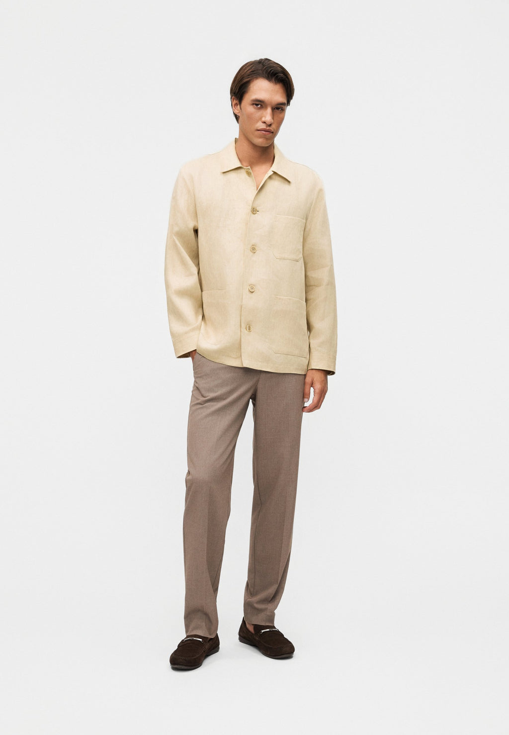 H-CAI-K-3P-262 - Summer jacket - open beige
