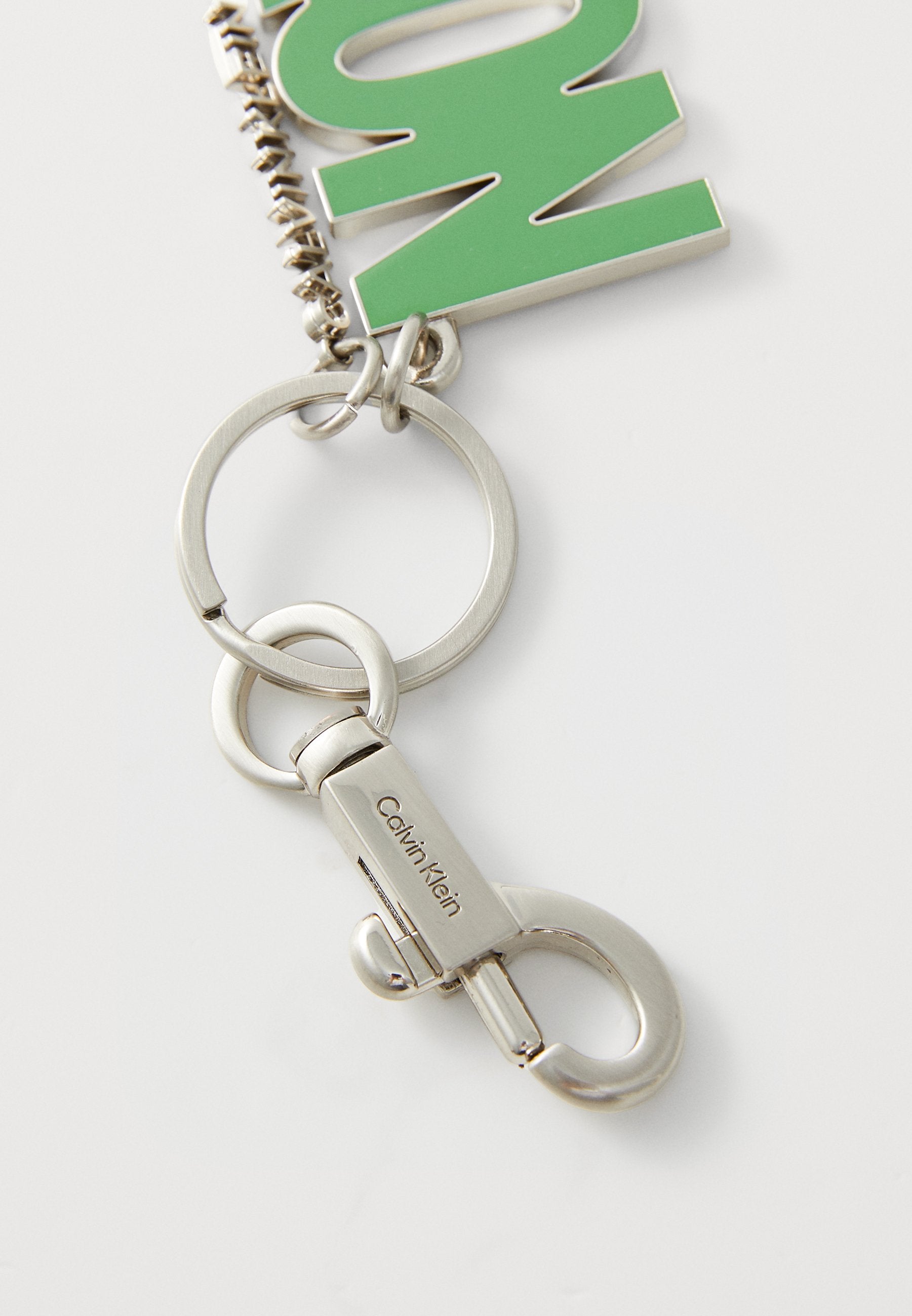 WORD GRAPHIC CAPSULE UNISEX - Keyring - silver-coloured/green