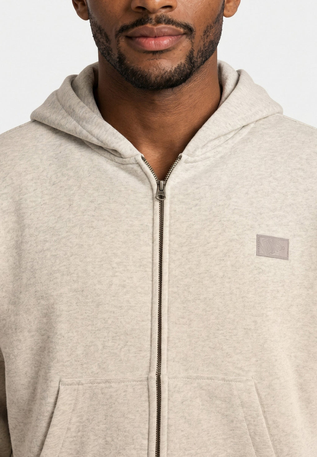 LX FULL ZIP HOODIE - Zip-up sweatshirt - ash heather