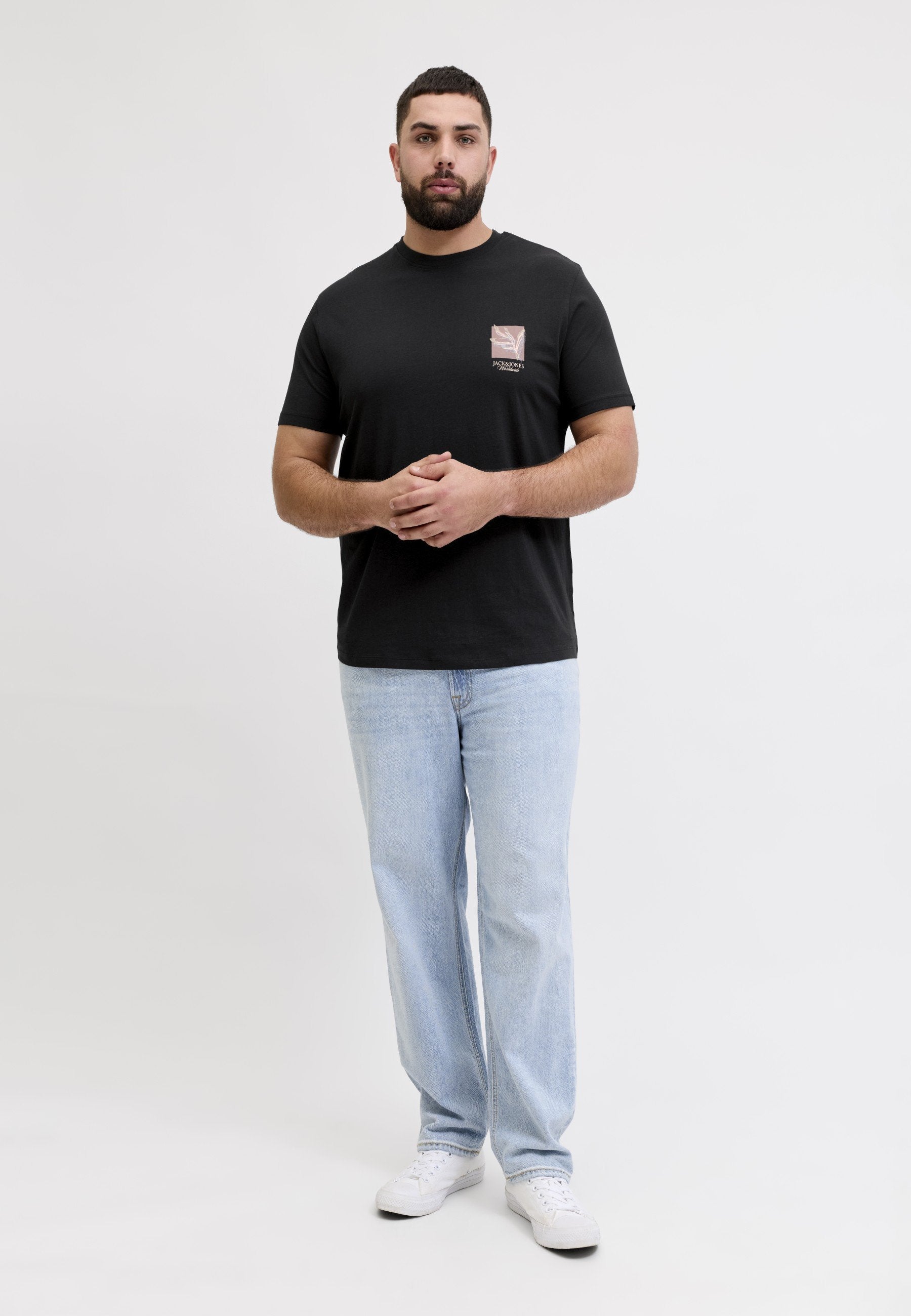 Plus Size - Print T-shirt - black