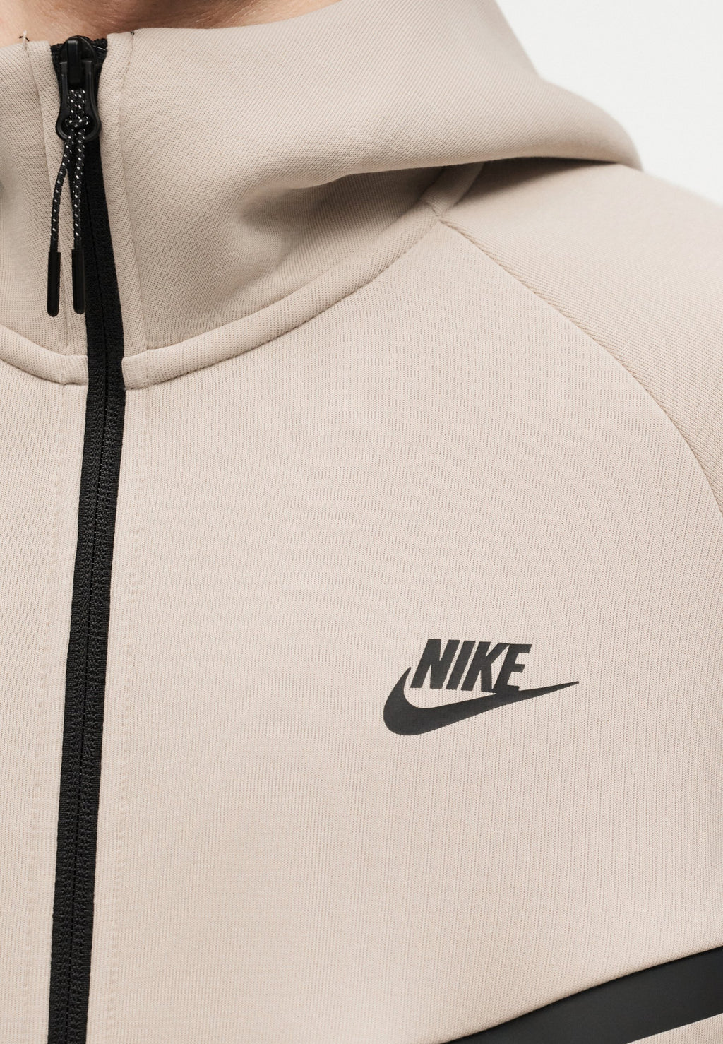 Fleece jacket - cream/black