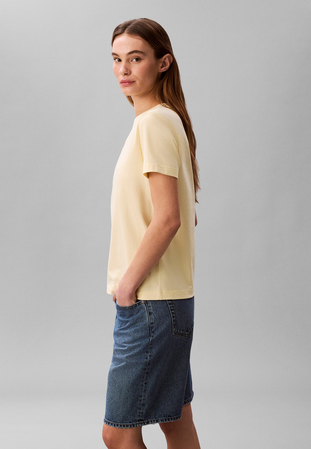 MONOGRAM CREW TEE - Basic T-shirt - french vanilla