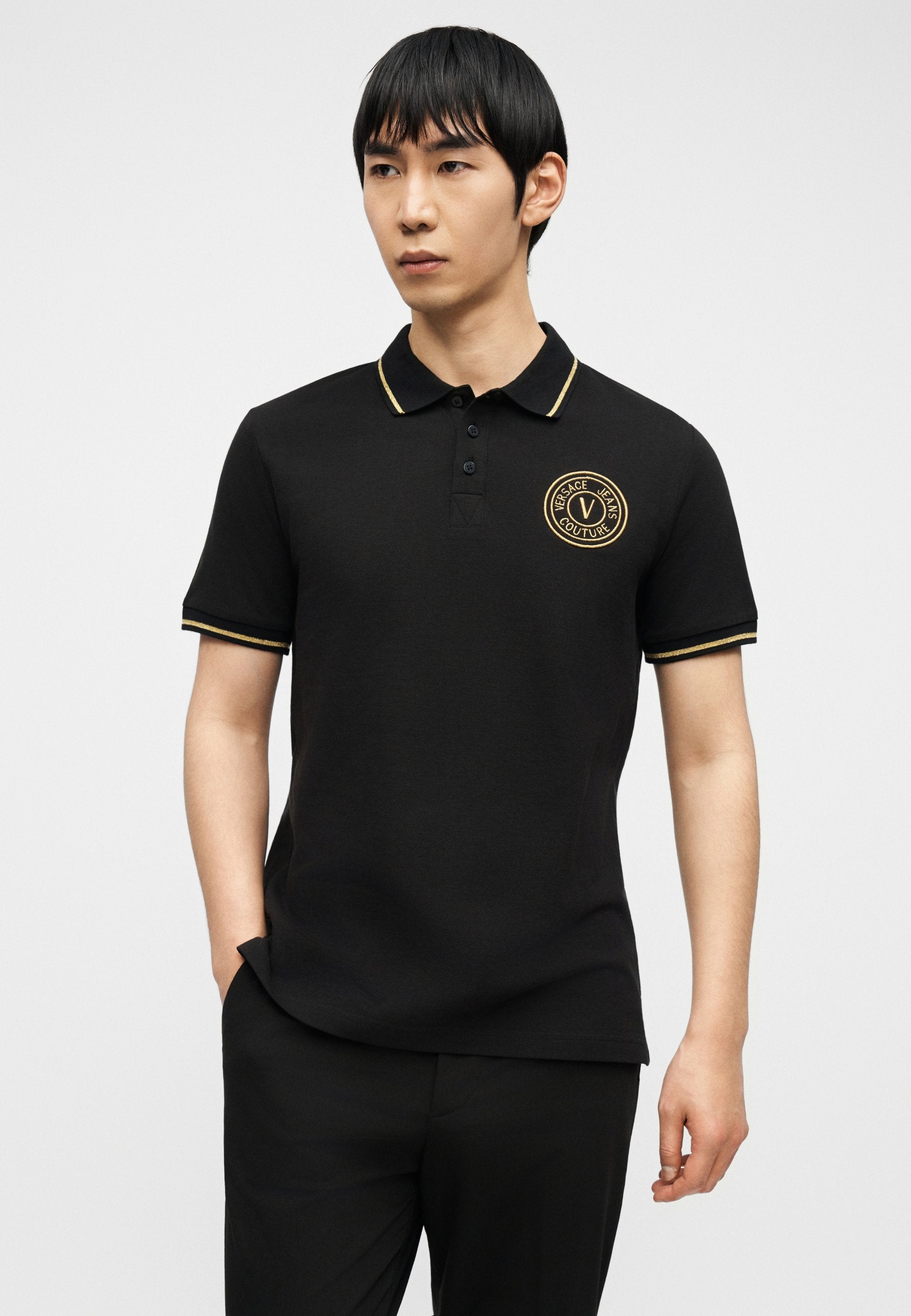 EMBLEM - Polo shirt - black/gold-coloured
