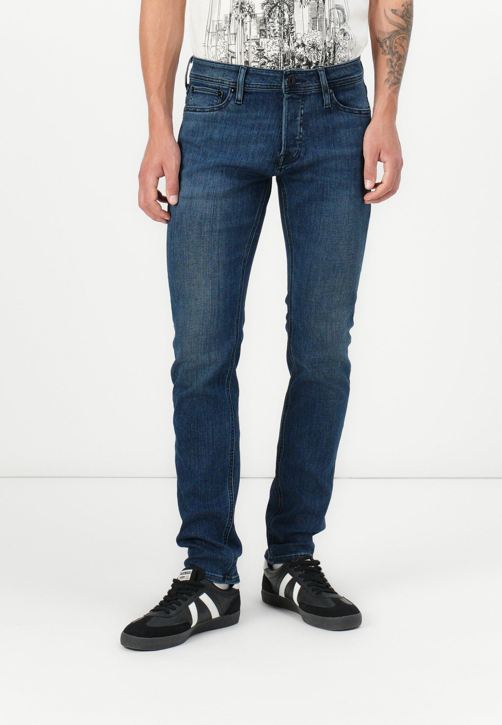 JJIGLENN JJORIGINAL  - Relaxed fit jeans - blue denim