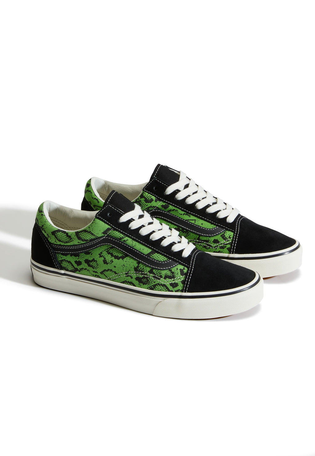 OLD SKOOL UNISEX - Skate shoes - black/lime