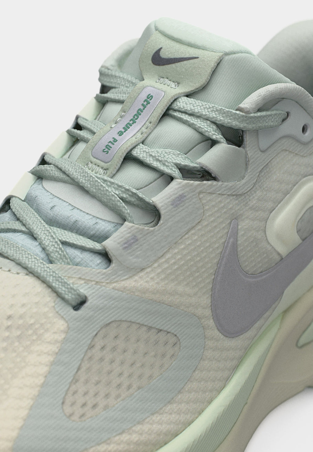 STRUCTURE PLUS - Road running shoes - light silver-coloured/metallic silver-coloured/coconut milk/arctic green