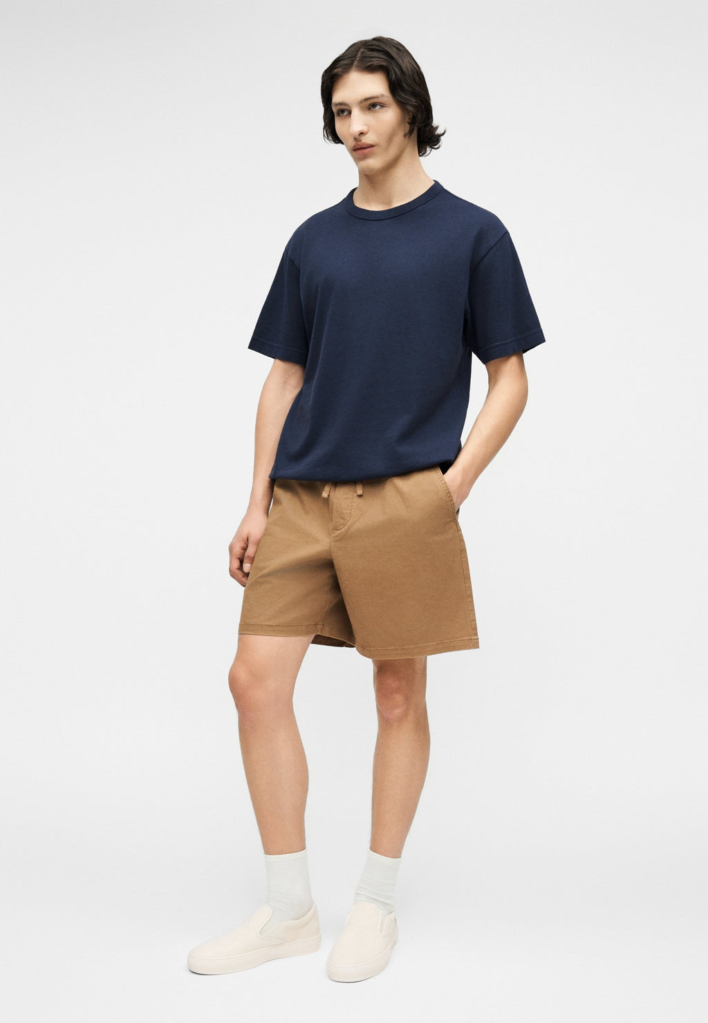 SOFT CROPPED - Basic T-shirt - vintage navy