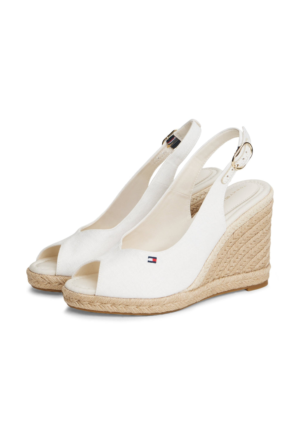 HEMP SLINGBACK WEDGE ESPADRILLES - صنادل علوية - إكرu