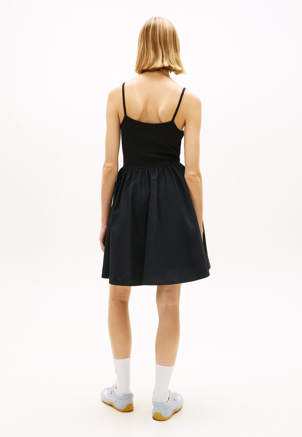 SPAGHETTI STRAP EXTRA SLIM MINI DRESS - Day dress - black