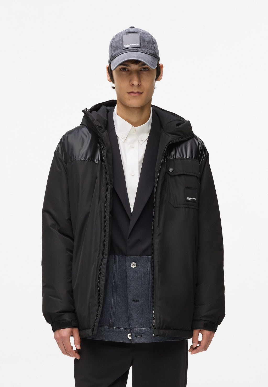 MIXED UTILITY - Light jacket - black-shiny black