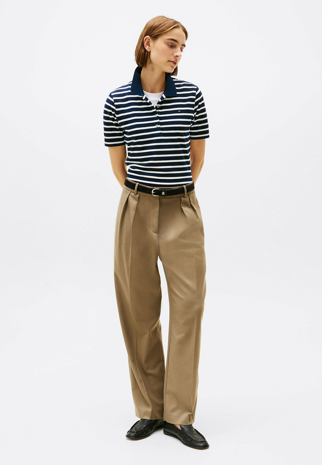 Polo shirt - dark night navy  ecru stp
