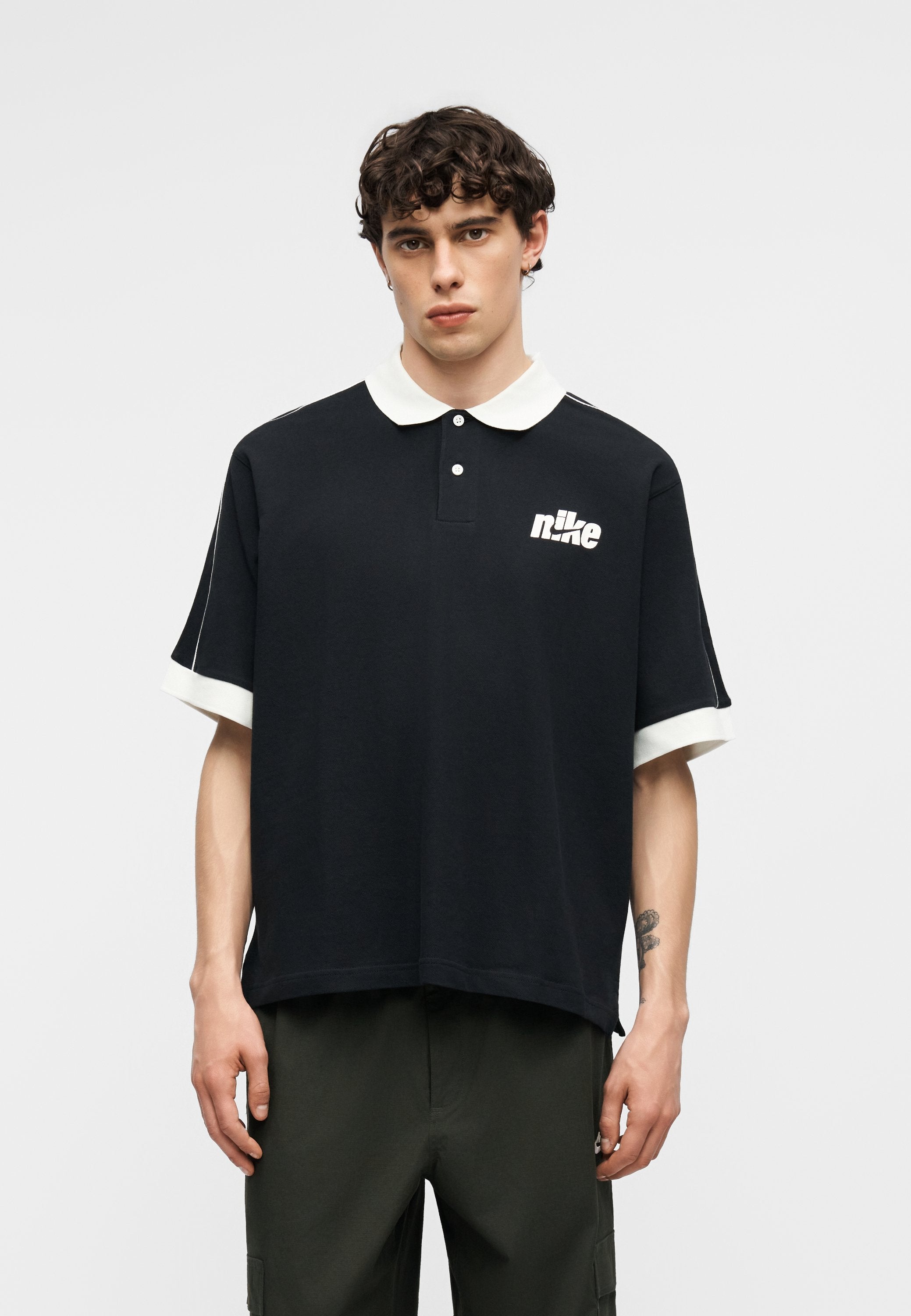 CLUB FUTBOL - Polo shirt - black/sail