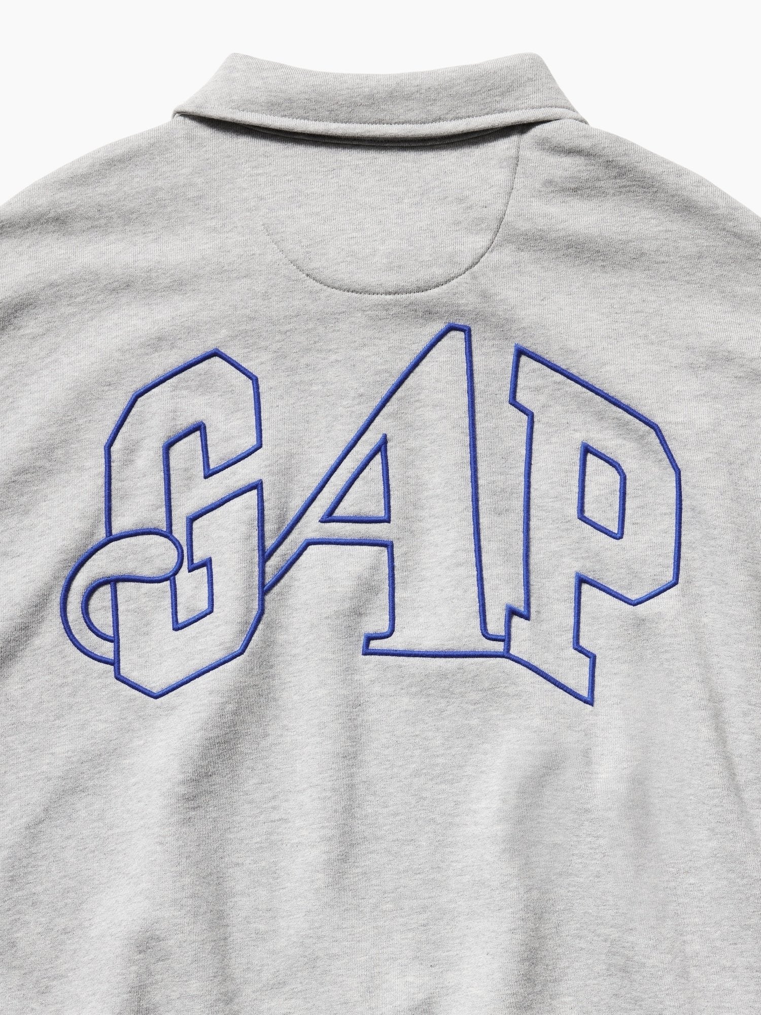GAP AWAKE NY HEAVYWEIGHT OVERSIZED QUARTER-ZIP PULLOVER - Sweatshirt - light grey heather