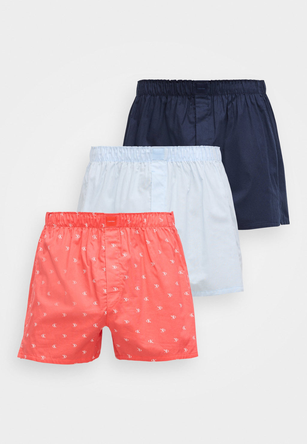 عبوة 3 قطع - شورتات داخلية - أزرق داكن/أحمر/أزرق فاتح