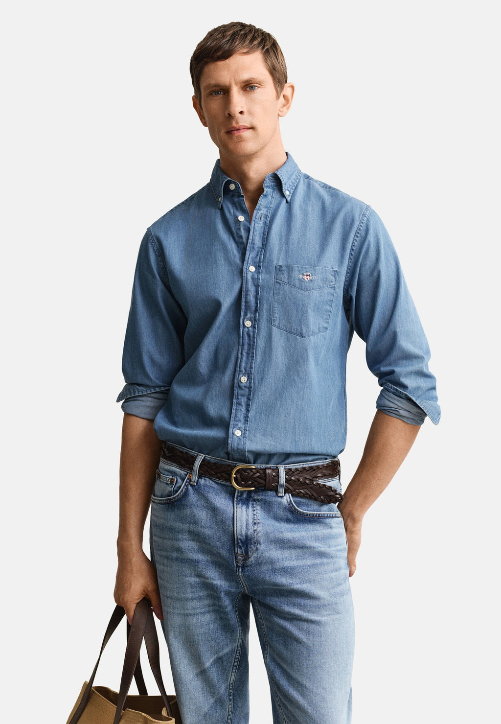 REGULAR FIT - Shirt - semi light blue