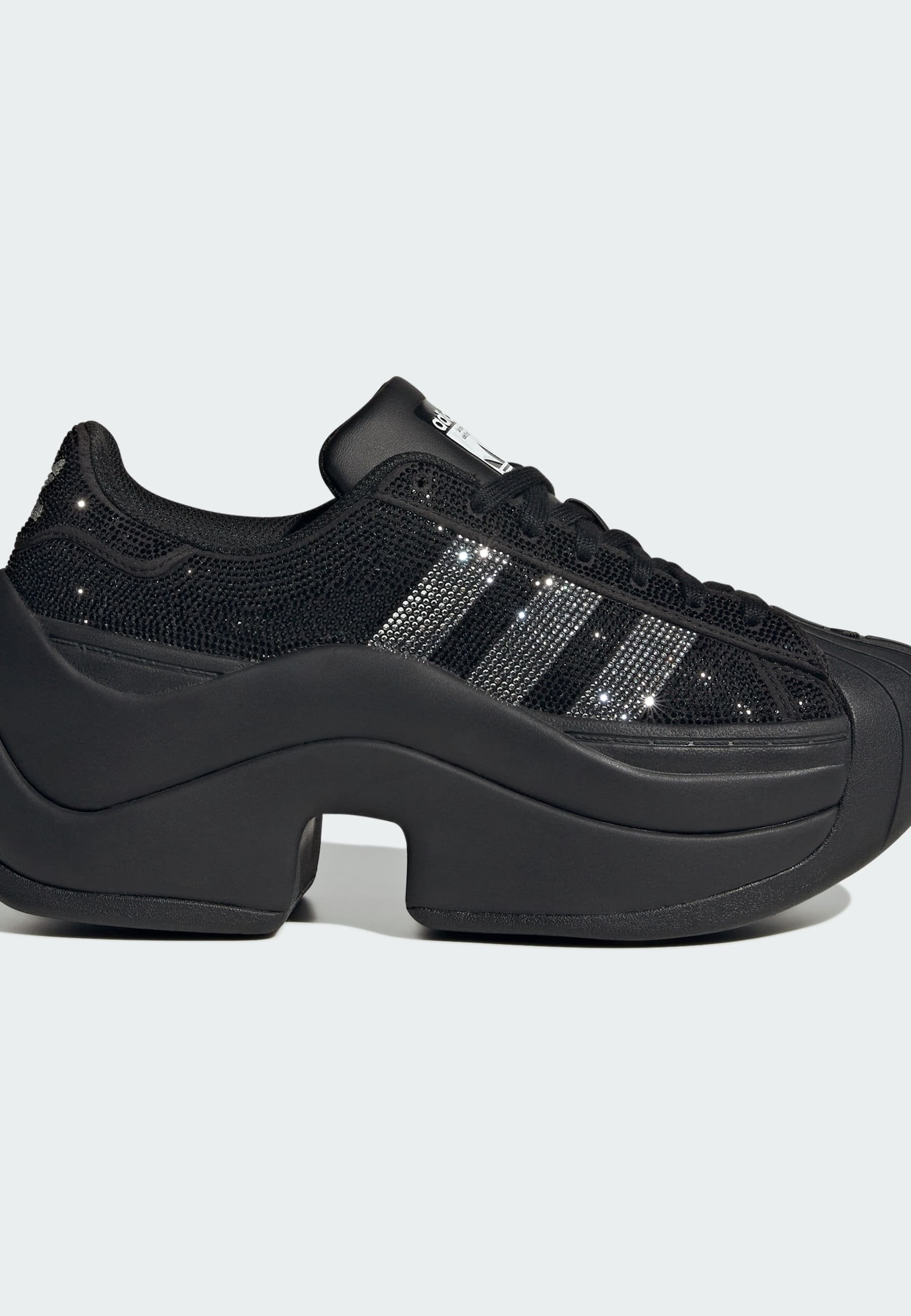 SUPERSTAR BOLD RHINESTONE - Trainers - core black/silver met/ftwr white