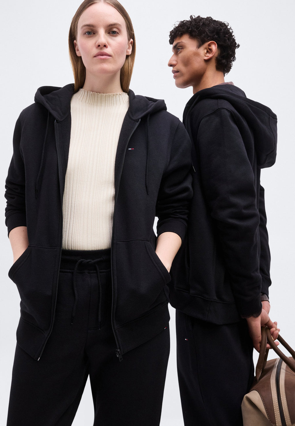 TOMMY FLAG TRACK TOP AND JOGGERS - Tracksuit - black
