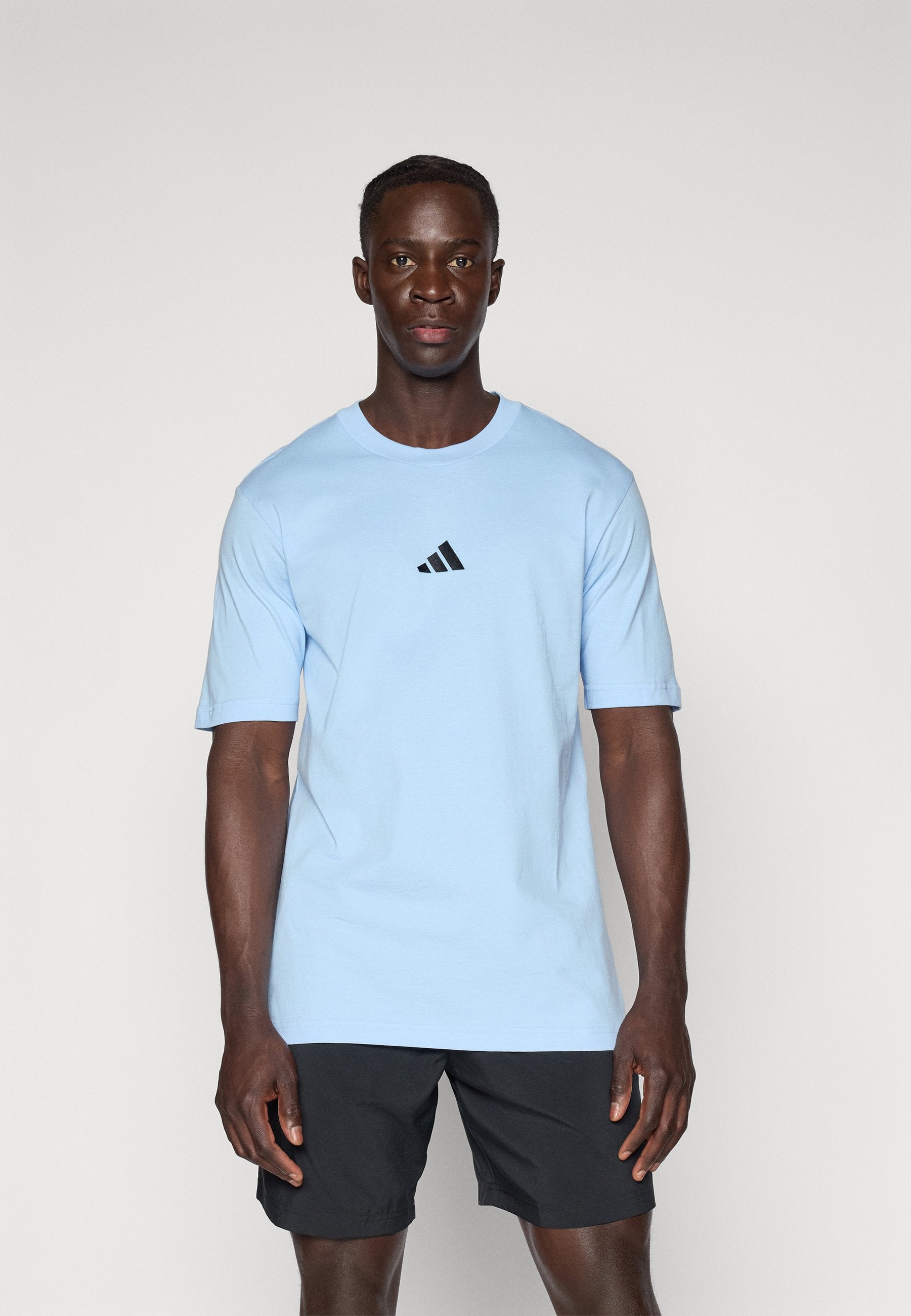 Basic T-shirt - glow blue/black
