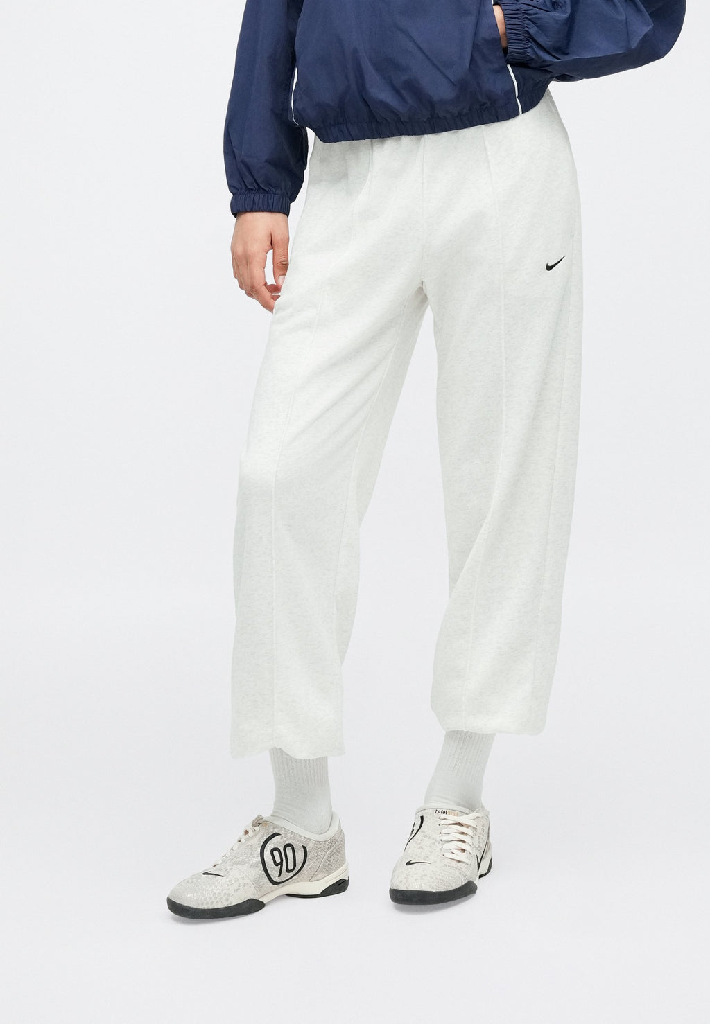 Tracksuit bottoms - birch heather/white/black