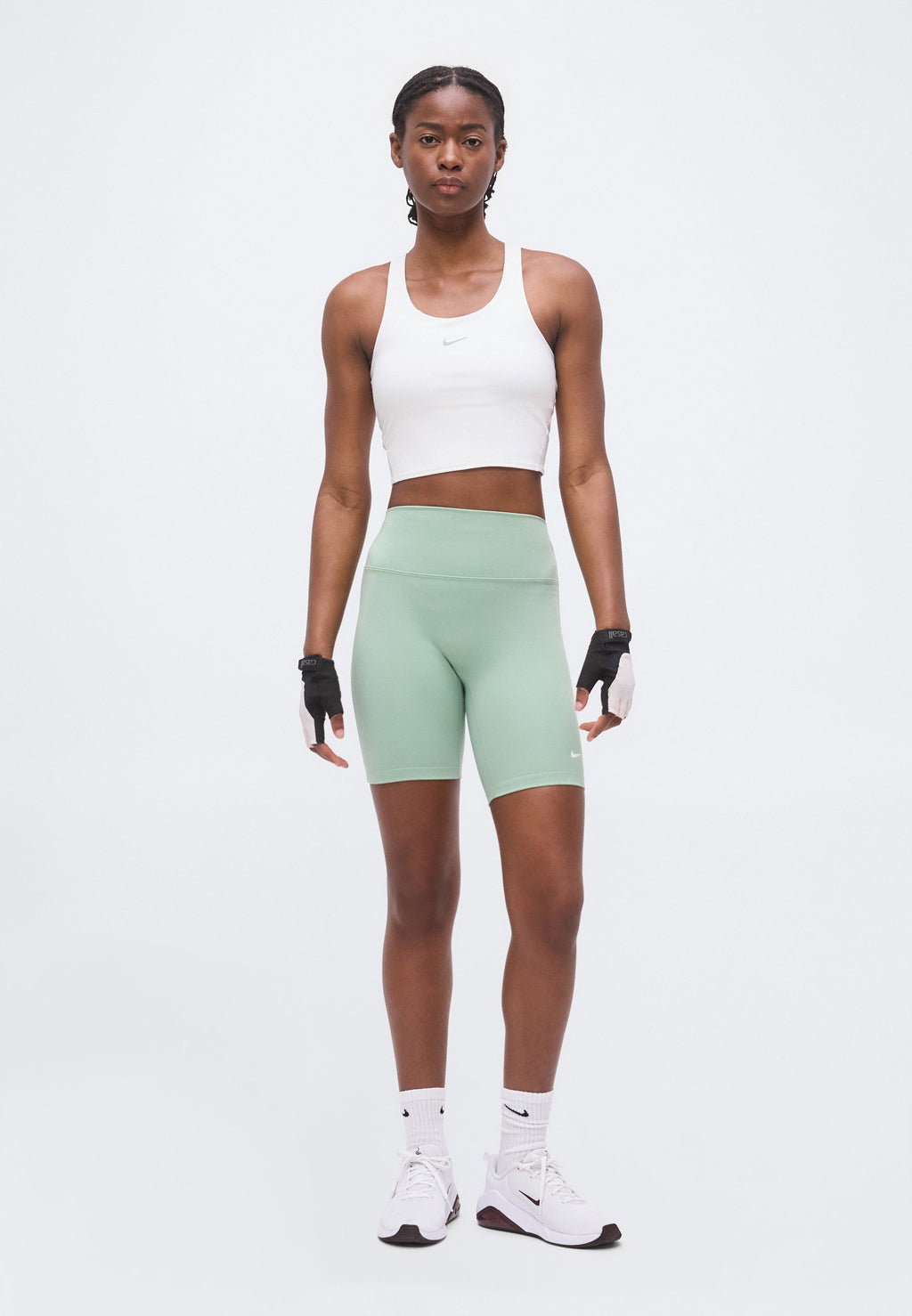 ONE - Leggings - steam/white