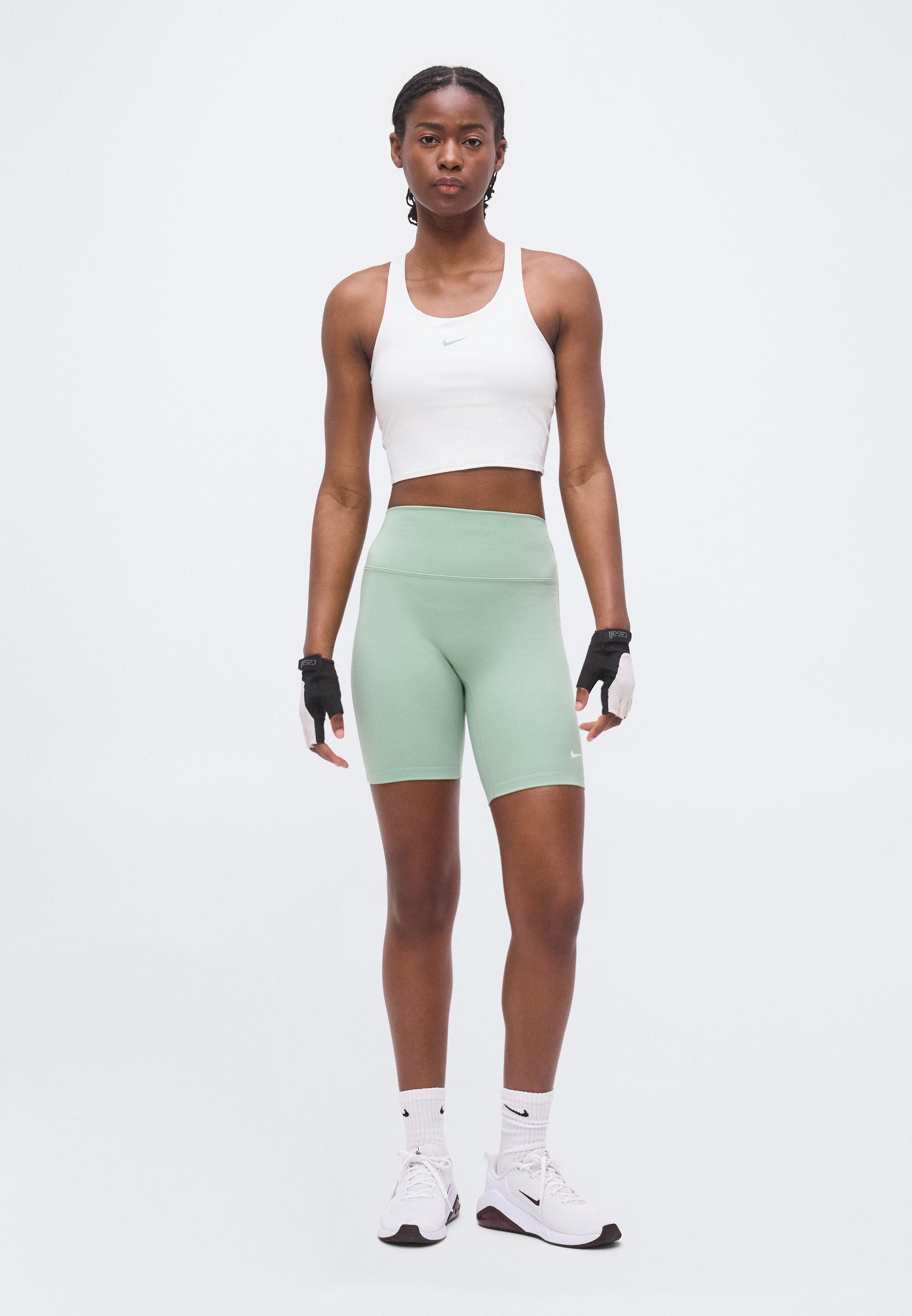 ONE - Leggings - steam/white