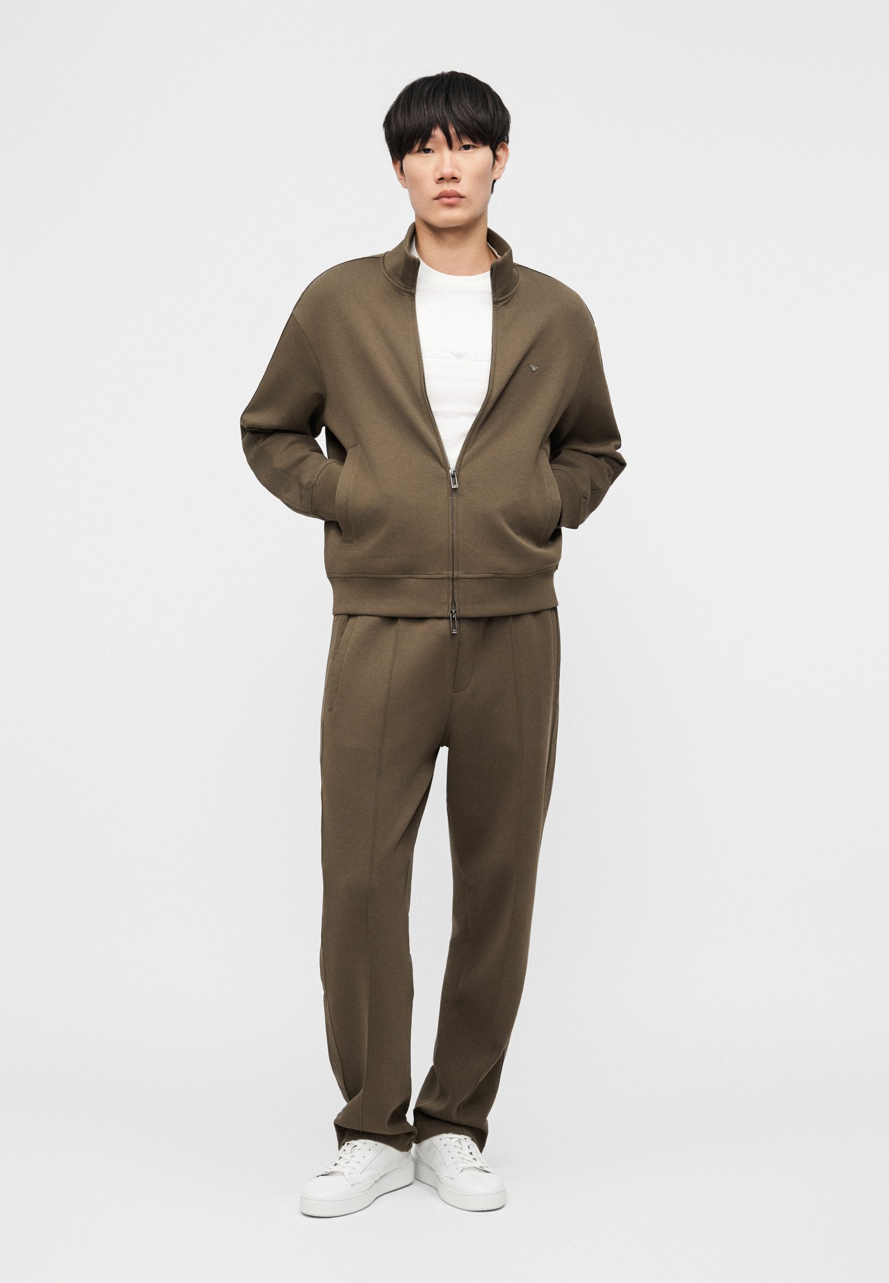 Zip-up sweatshirt - major brown