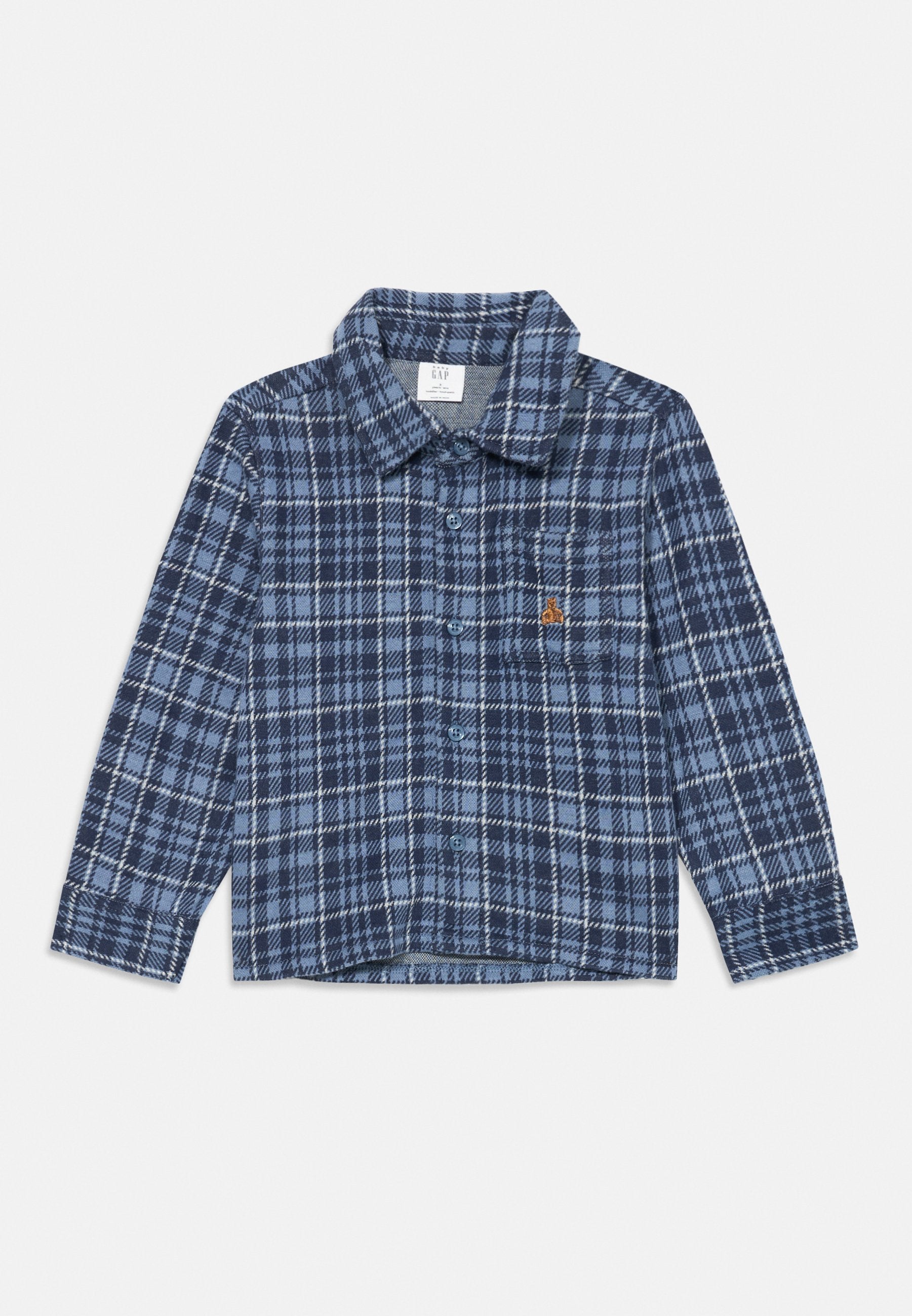 BABY & TODDLER PLAID BUTTON-FRONT SHIRT - Shirt - blue plaid