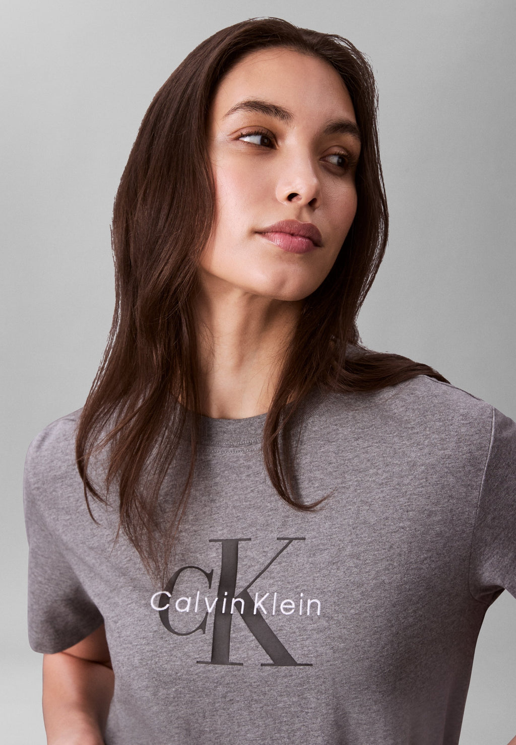 Print T-shirt - med grey heather