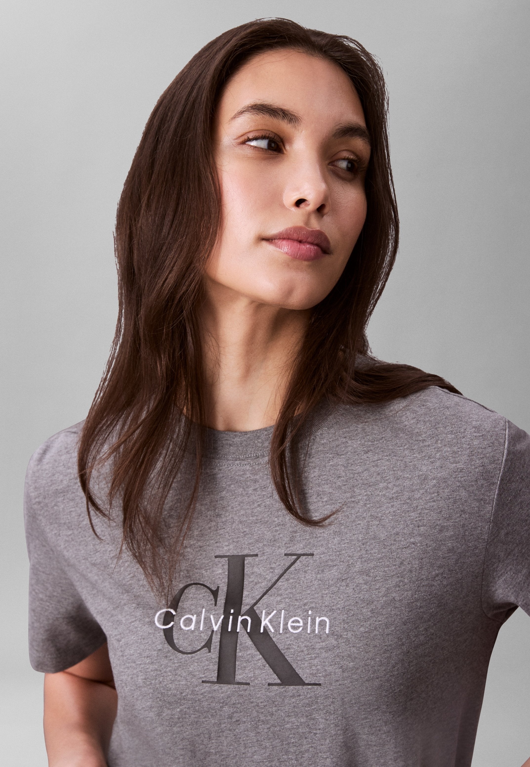 Print T-shirt - med grey heather