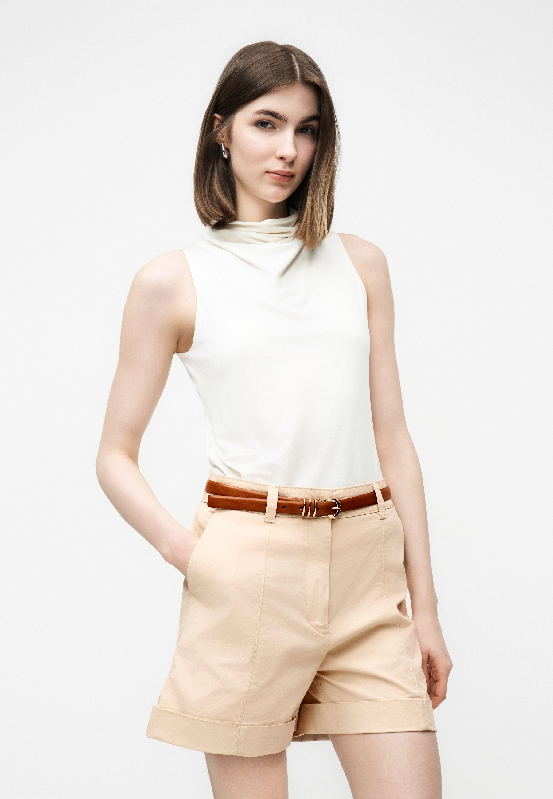 TANESSA - Shorts - open beige