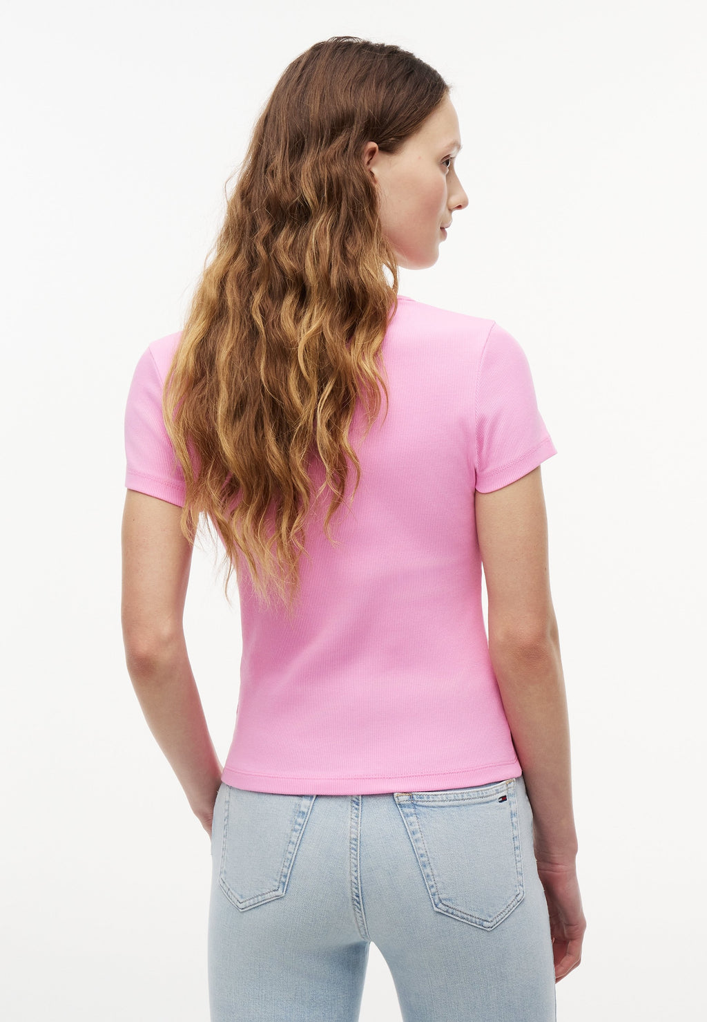 SLIM BADGE TEE - Basic T-shirt - pink daisy