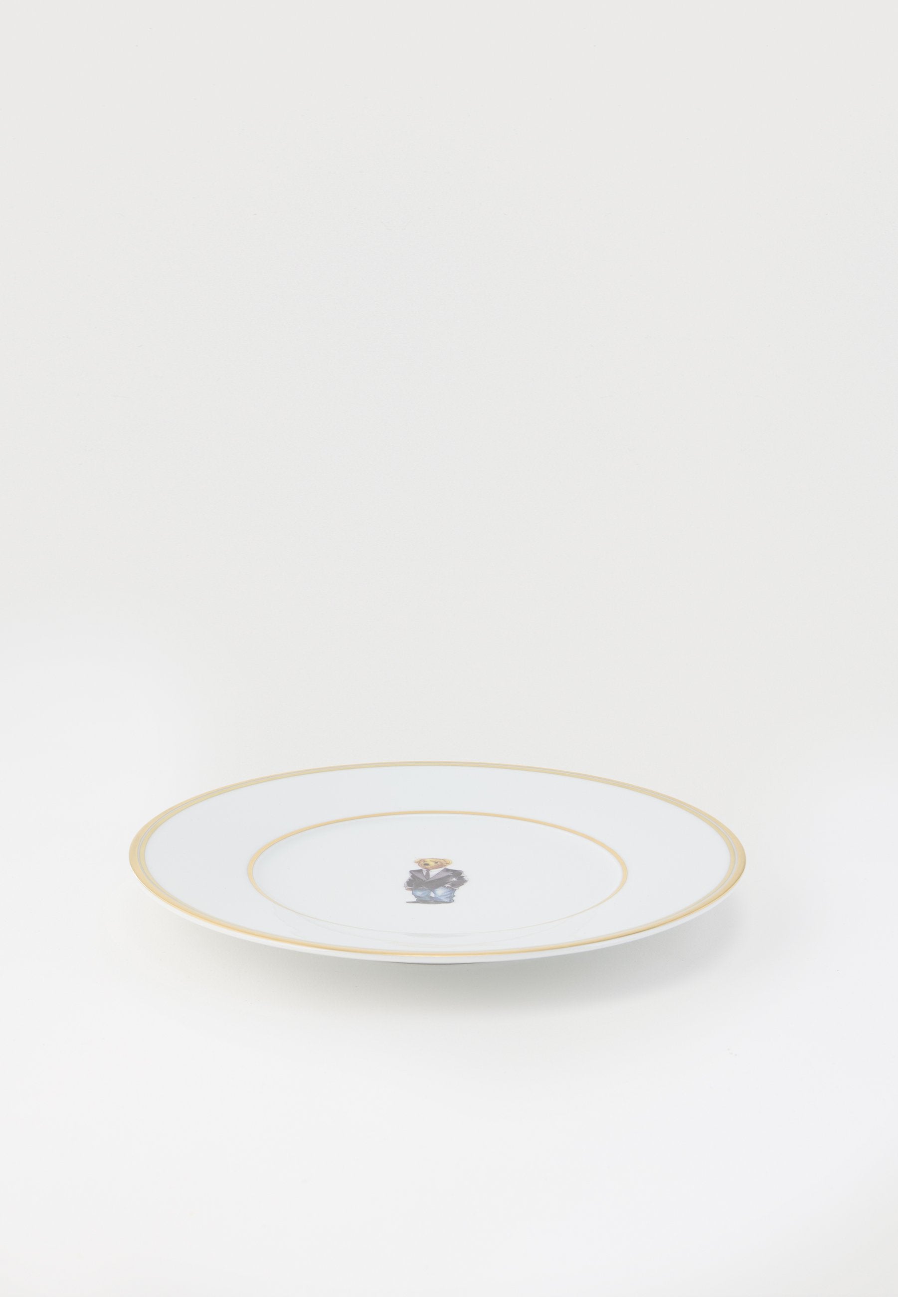 WILSHIRE TUXEDO 4 PACK - Plate - white/gold-coloured