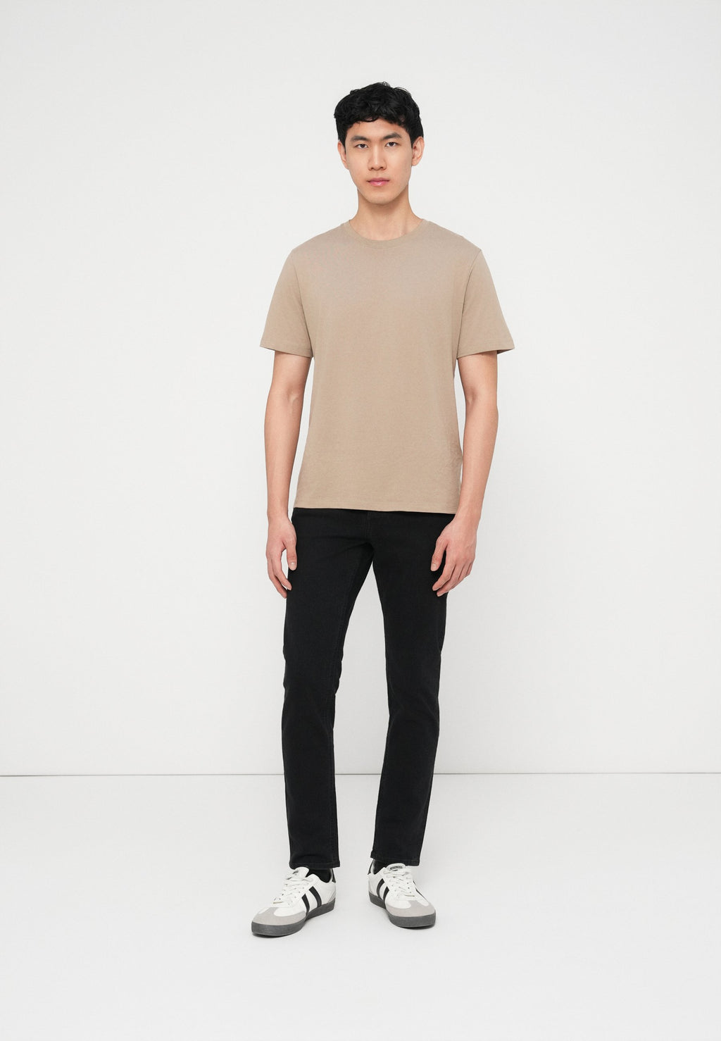 JJEORGANIC BASIC TEE O NECK 5 PACK - T-shirt basique - moonbeam/crockery/olive night/castlerock/ultimate grey