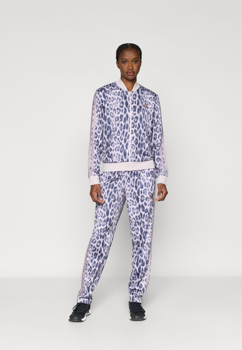 ESSENTIALS 3 STRIPES ANIMAL AOP - Tracksuit - multicolor/ice purple