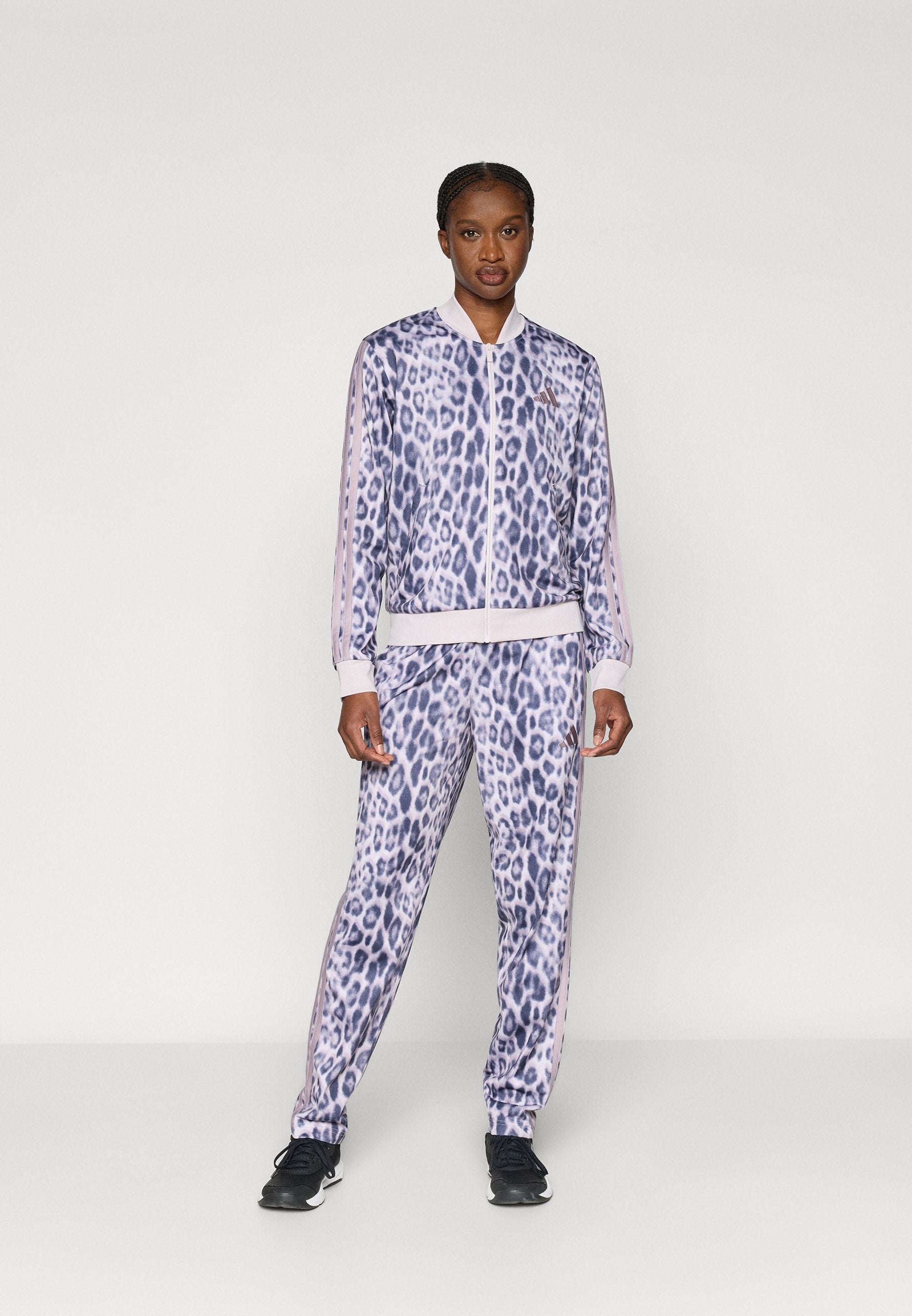 ESSENTIALS 3 STRIPES ANIMAL AOP - Tracksuit - multicolor/ice purple