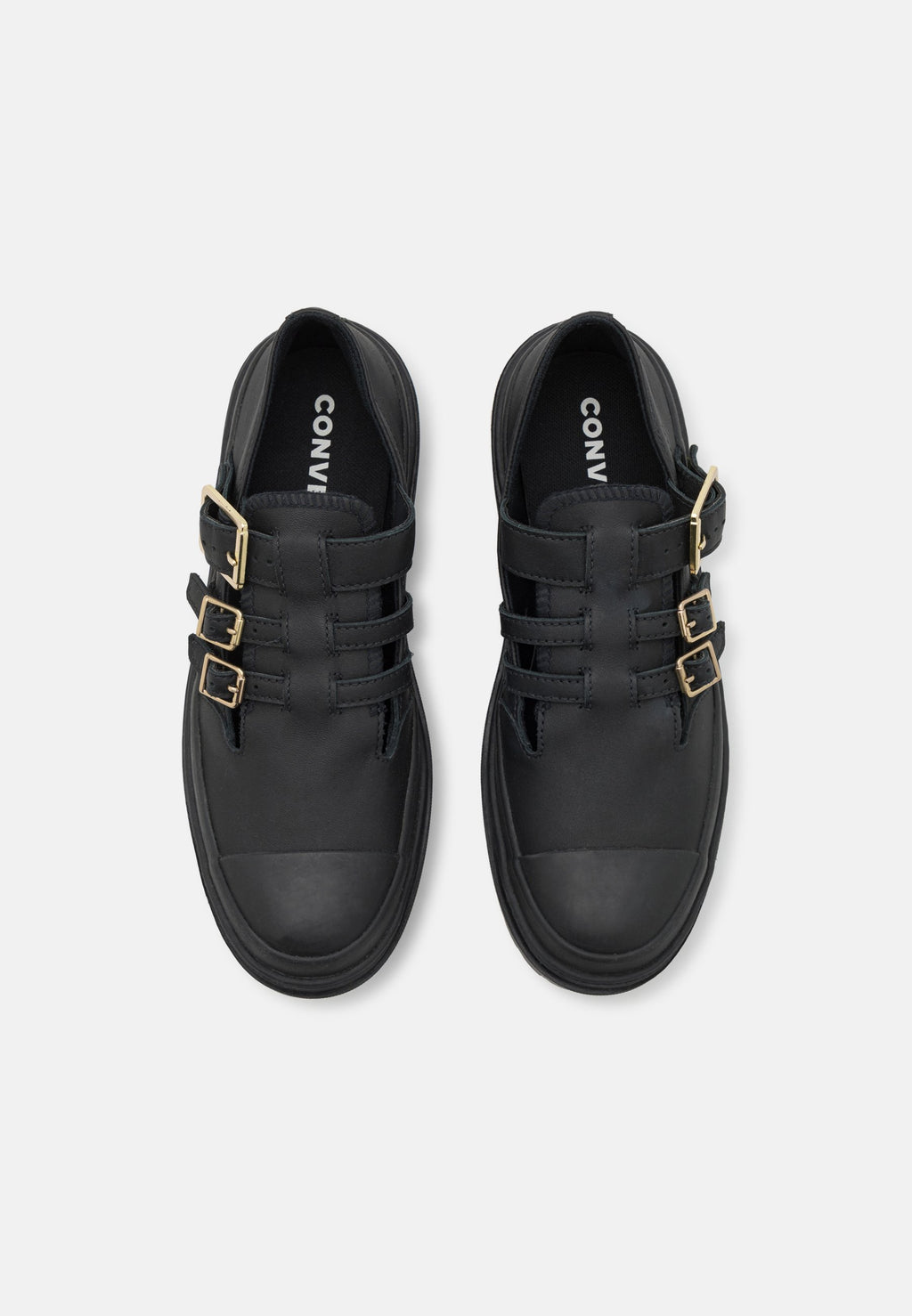 CHUCK TAYLOR ALL STAR LUGGED HEEL MARY JANE PLATFORM - Plateformes à talons - black/gold