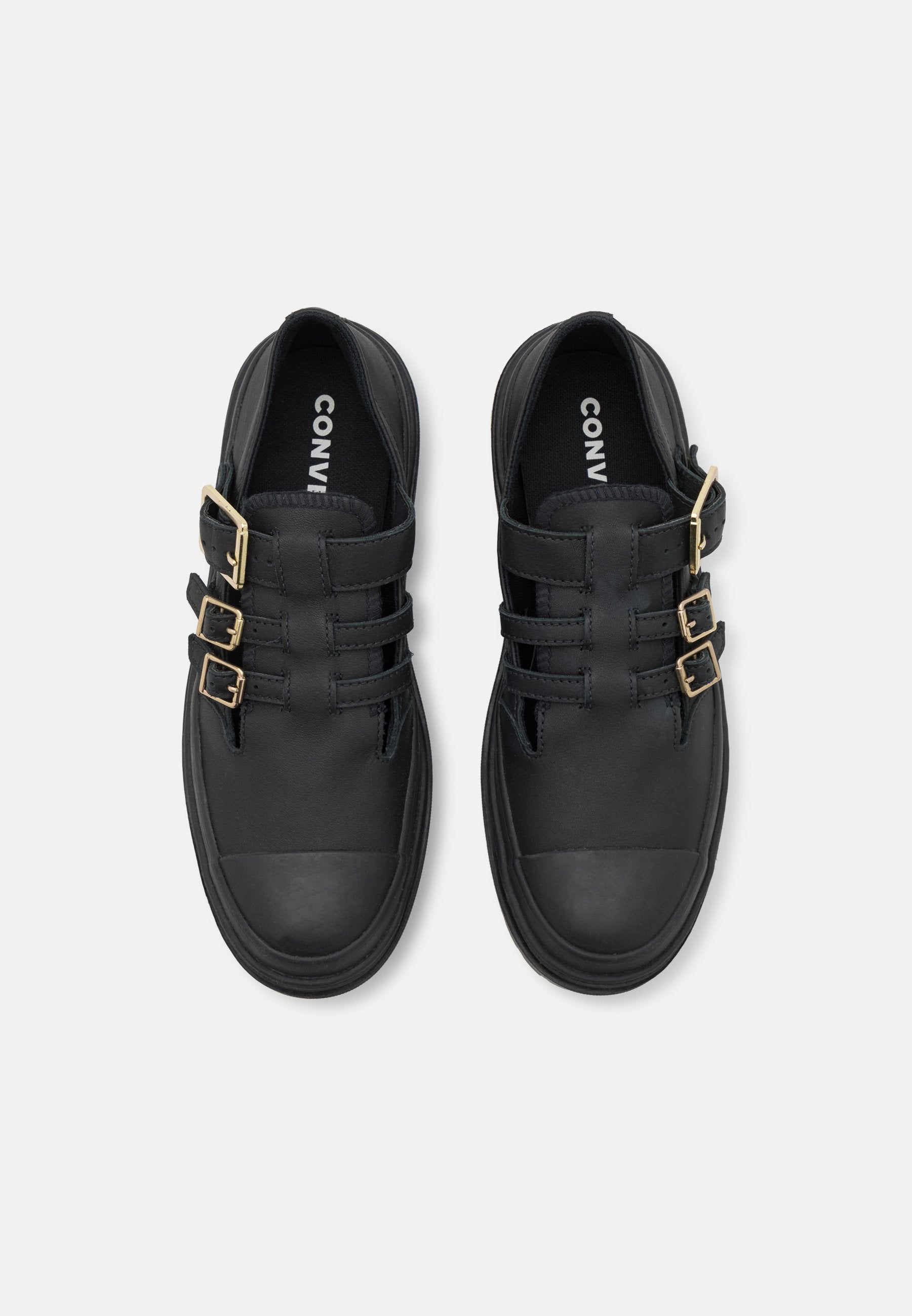 CHUCK TAYLOR ALL STAR LUGGED HEEL MARY JANE PLATFORM - Plateformes à talons - black/gold