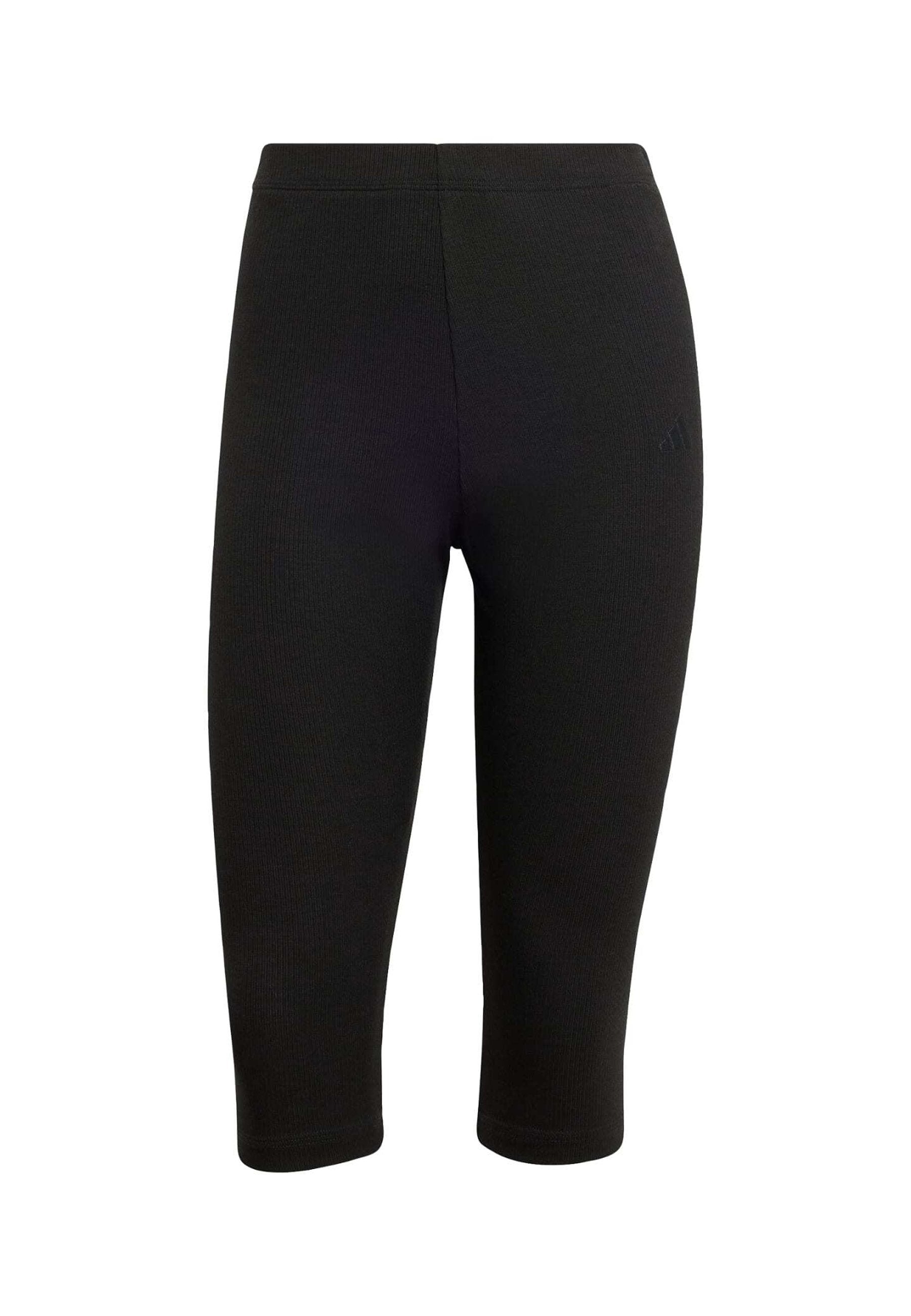 SEASONAL ESSENTIALS RIB CAPRI - Leggings - black