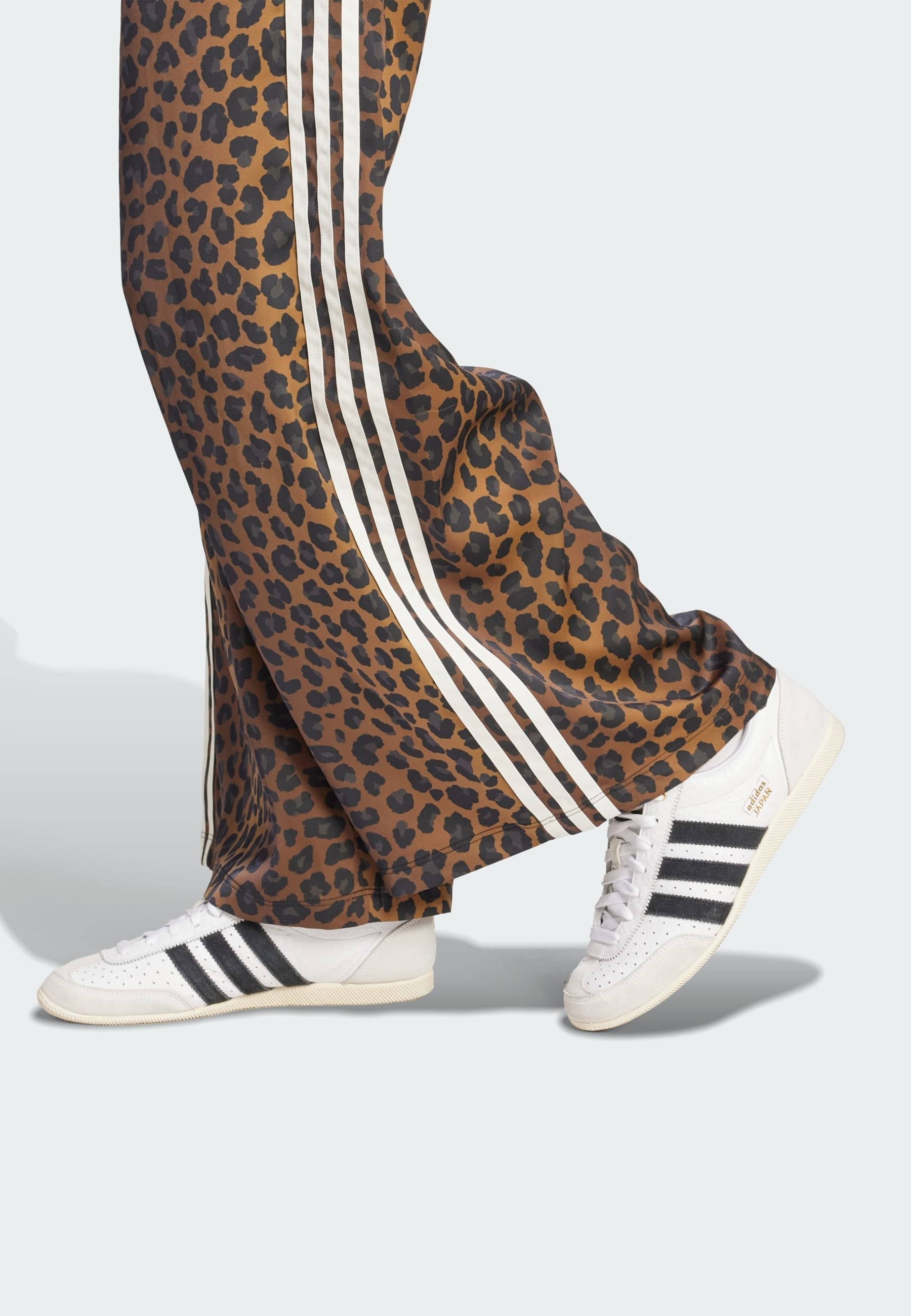 WIDE LEG LEO PRINT SATIN PANTS - Tracksuit bottoms - multicolor bronze strata