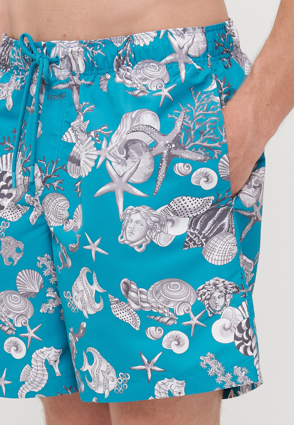 SWIM GOLFO LAVACANZA ALL OVER - Swimming shorts - dark sea green/silver grey