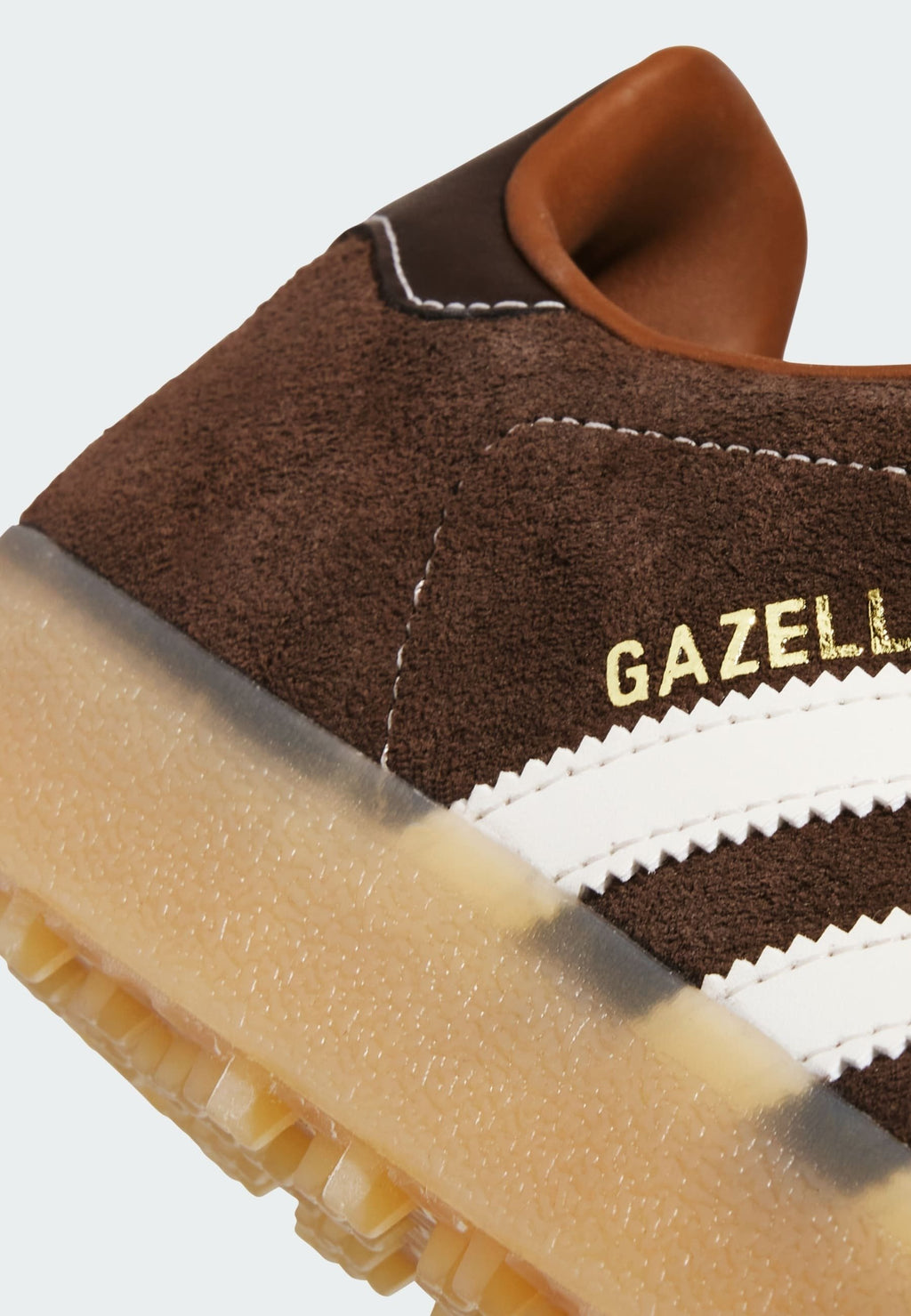 GAZELLE GOLF - Golf shoes - dark brown   chalk white   gum