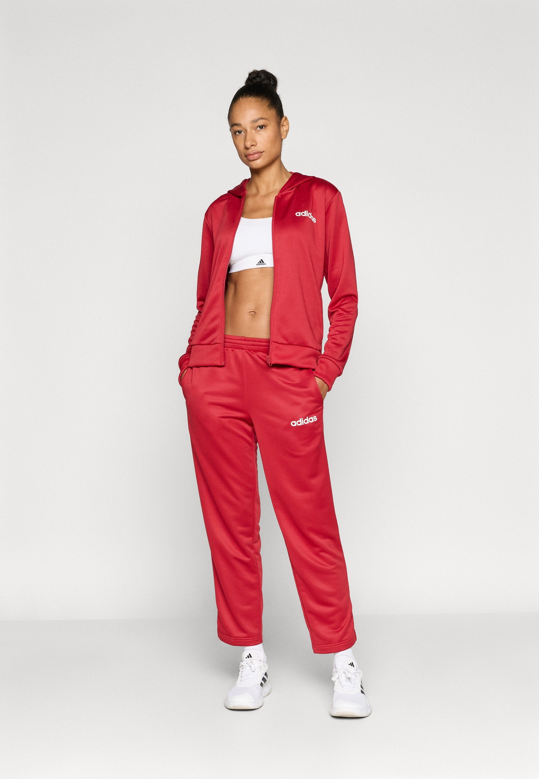 ESSENTIALS LINEAR - Tracksuit - active maroon