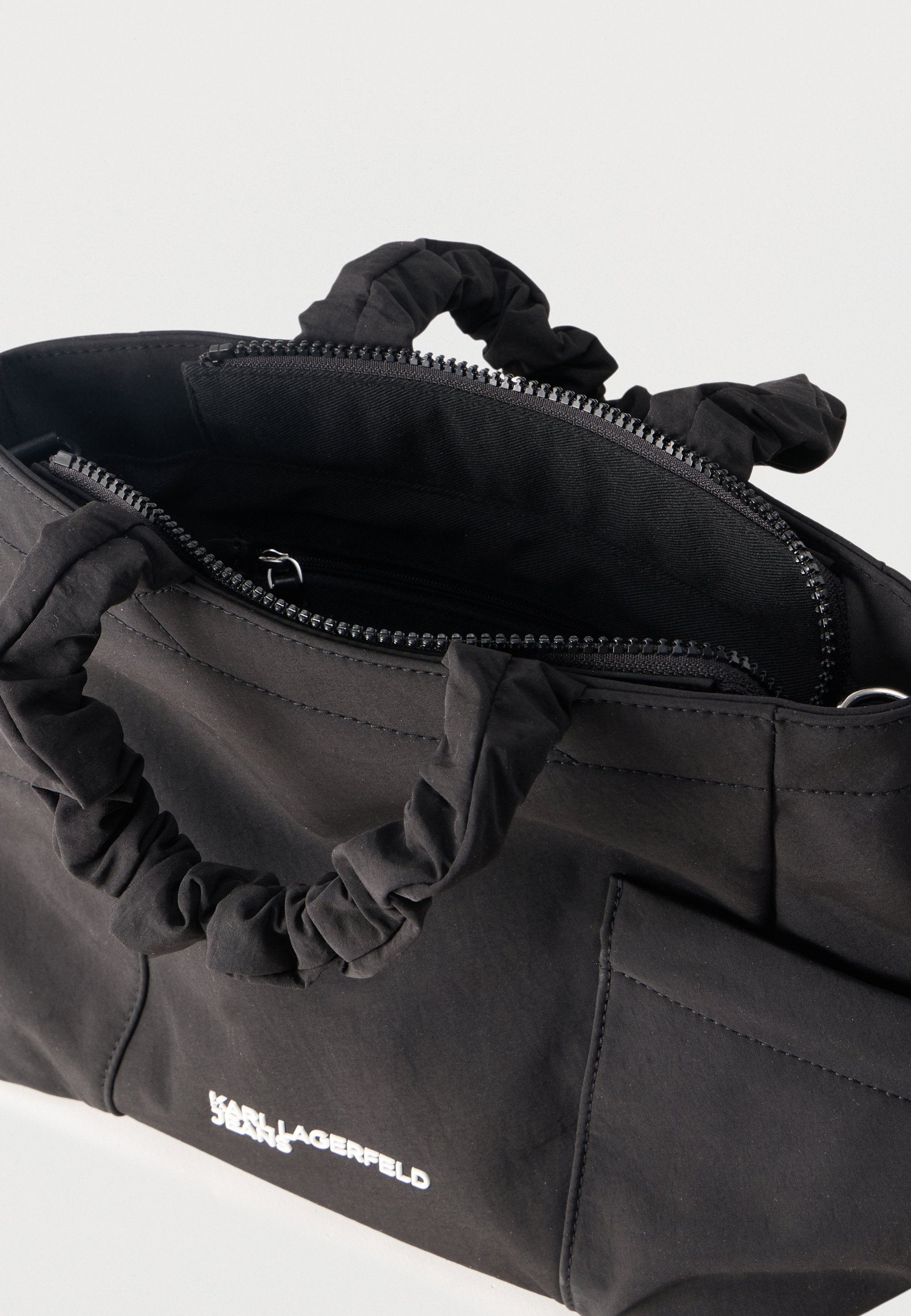 GATHERED TOTE - Handbag - black