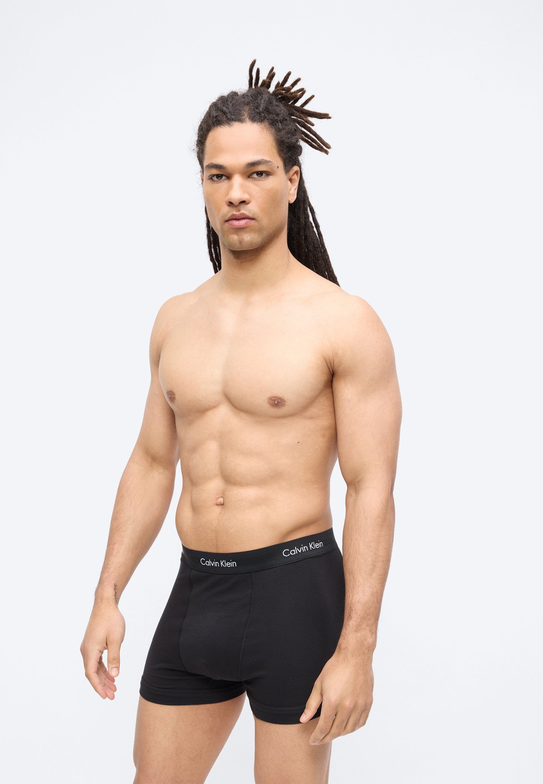 TRUNK COTTON STRETCH 3 PACK  - Trunks - black