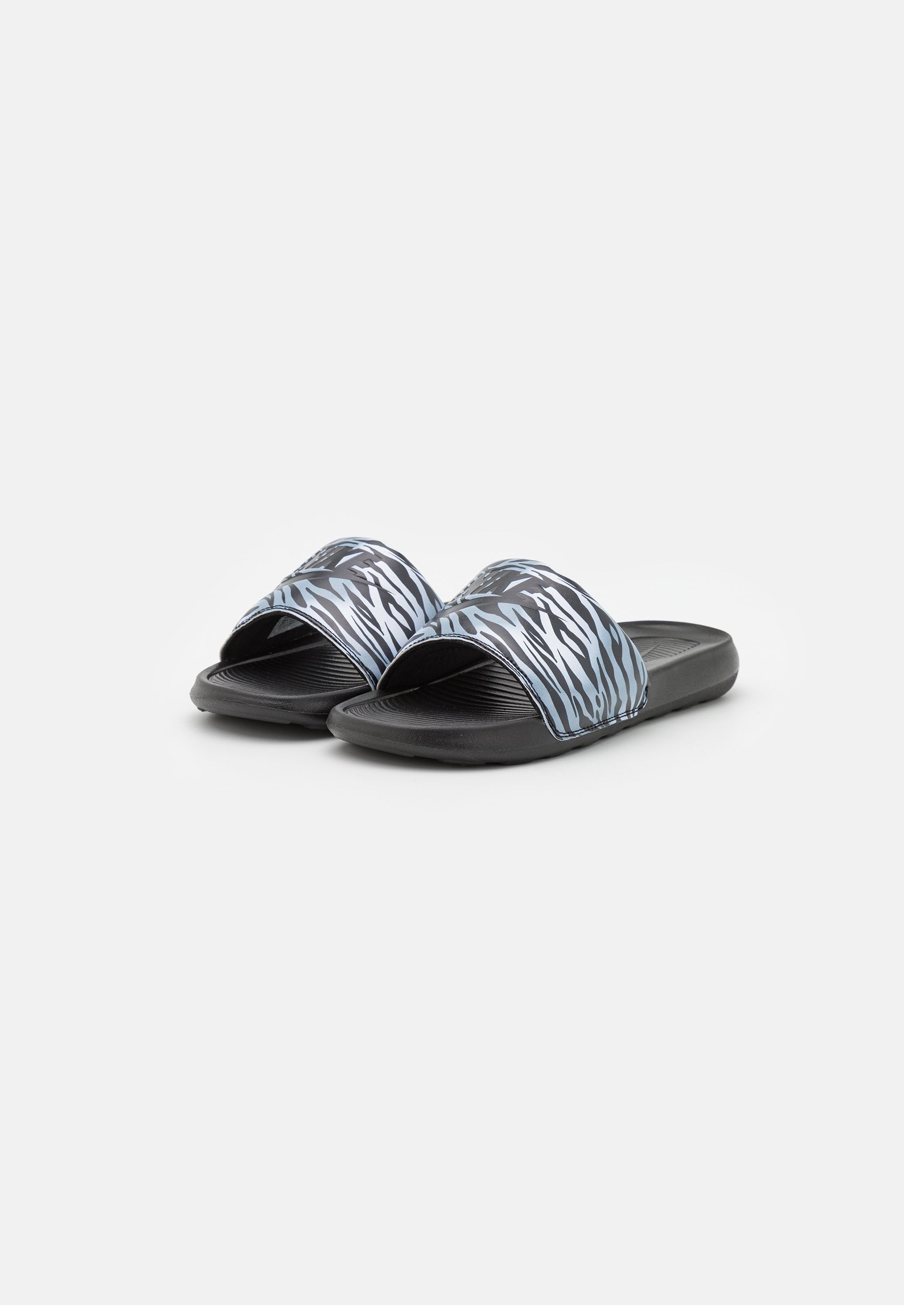 VICTORI ONE SLIDE PRINT - Mules - black/metallic silver