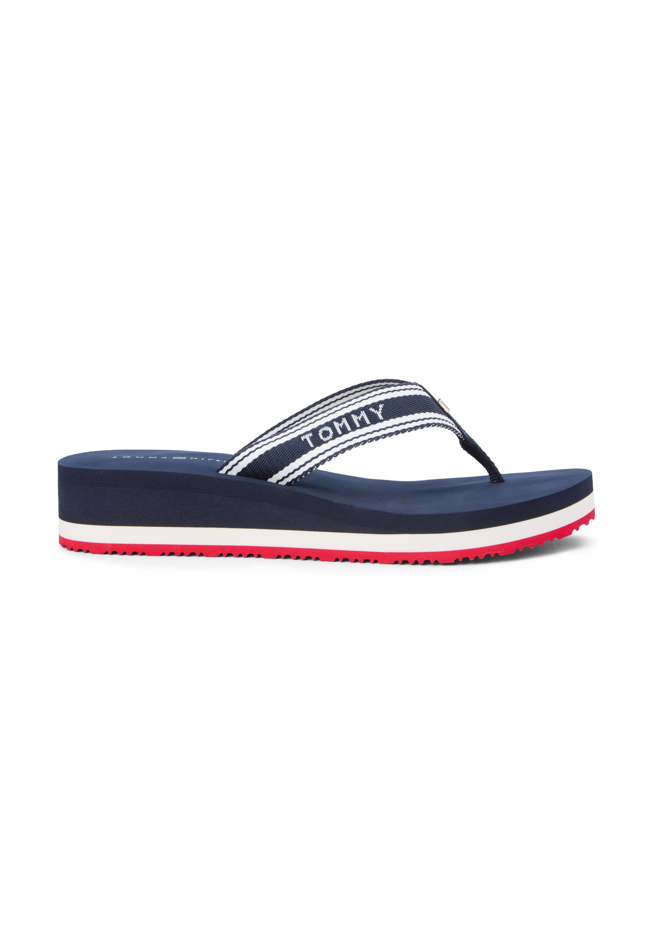 FLAG PRINT SUMMER - T-bar sandals - blue