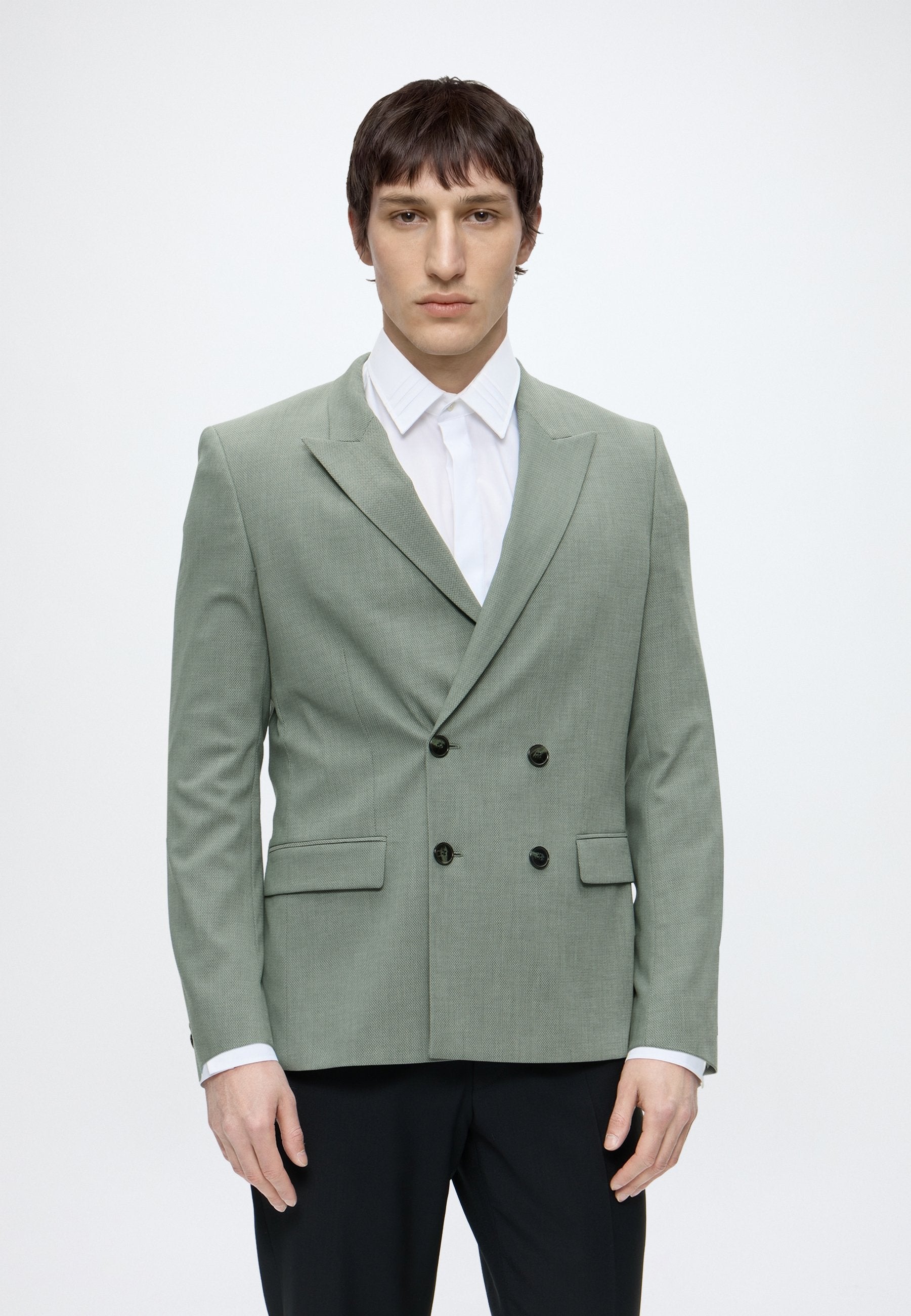 HENRY - Blazer jacket - open green